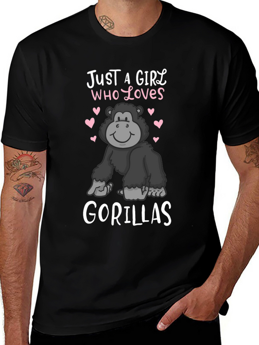 Girl Who Loves Gorillas T-Shirt