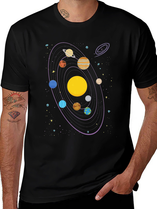 Solar System Graphic Tee - Astronomy Style