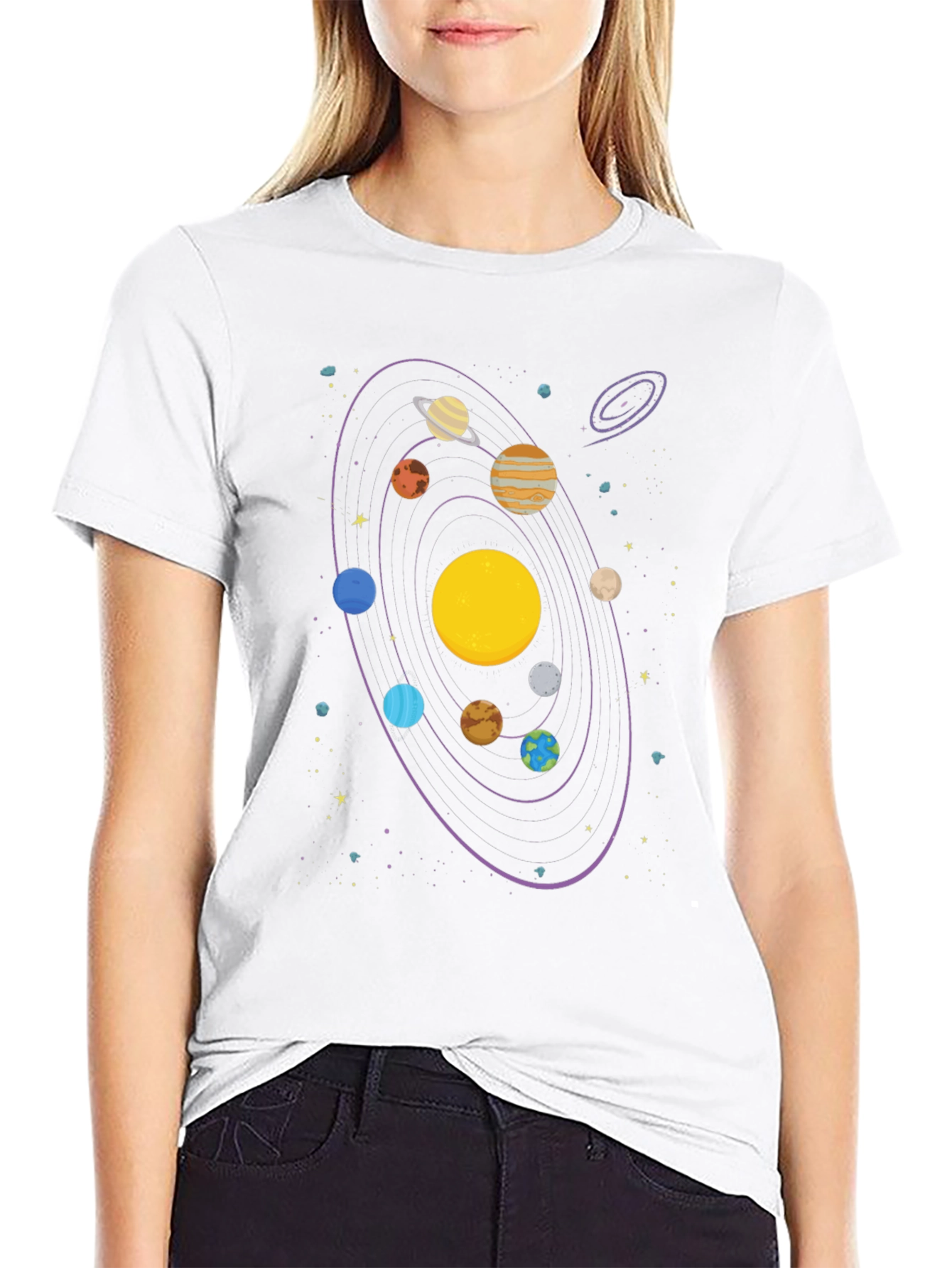 Solar System Graphic Tee - Astronomy Style