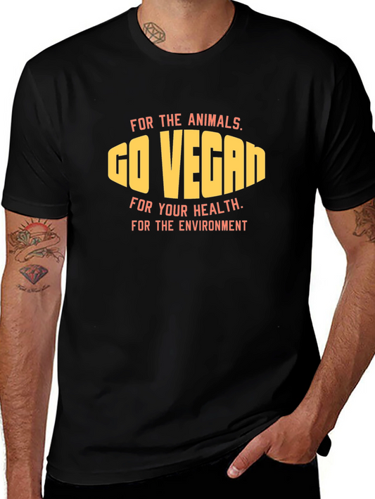 Go Vegan T-Shirt - For the Animals Health Environment