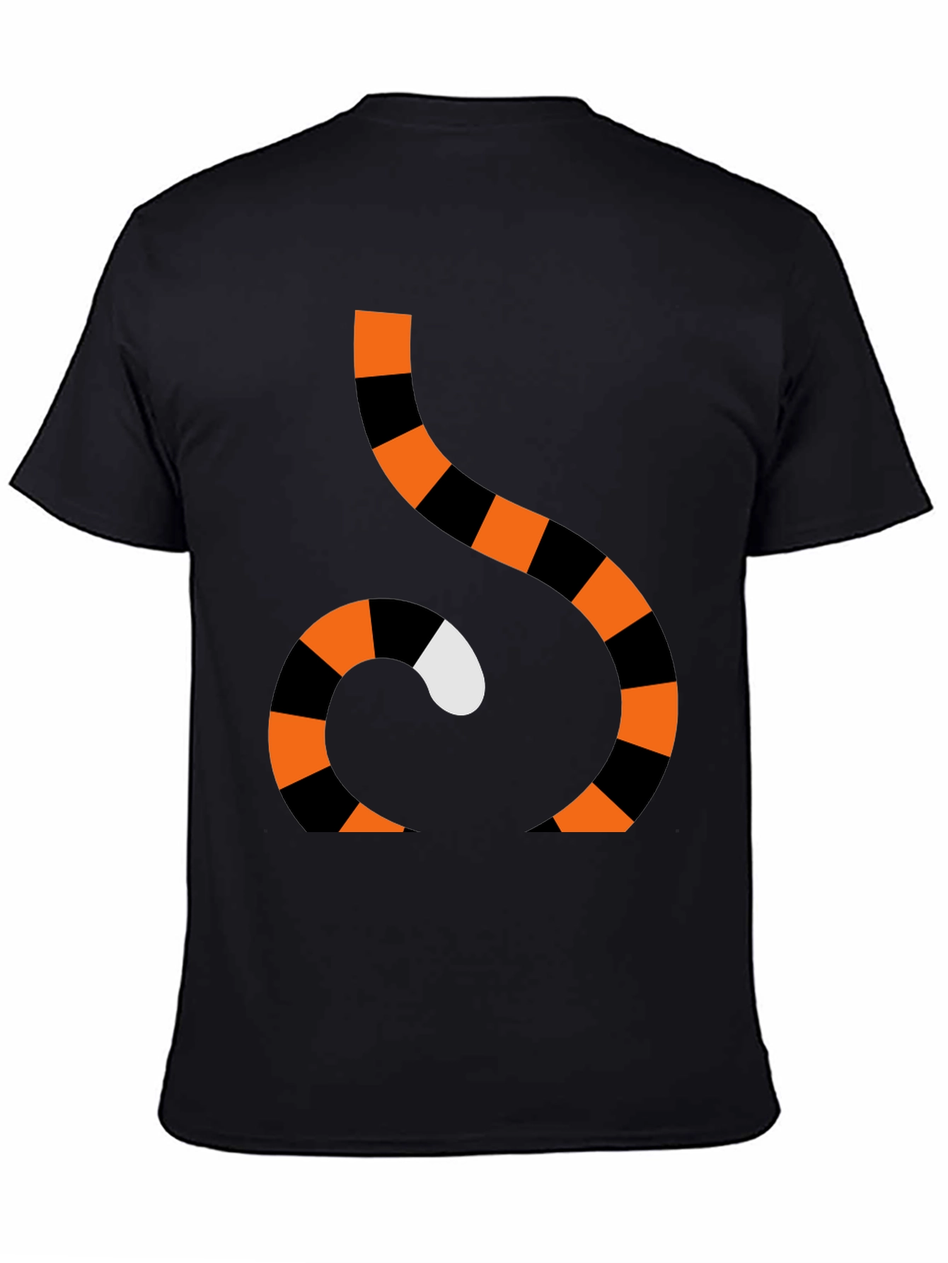 Striped Snake Tail Graphic Tee - Halloween Costume Shirt