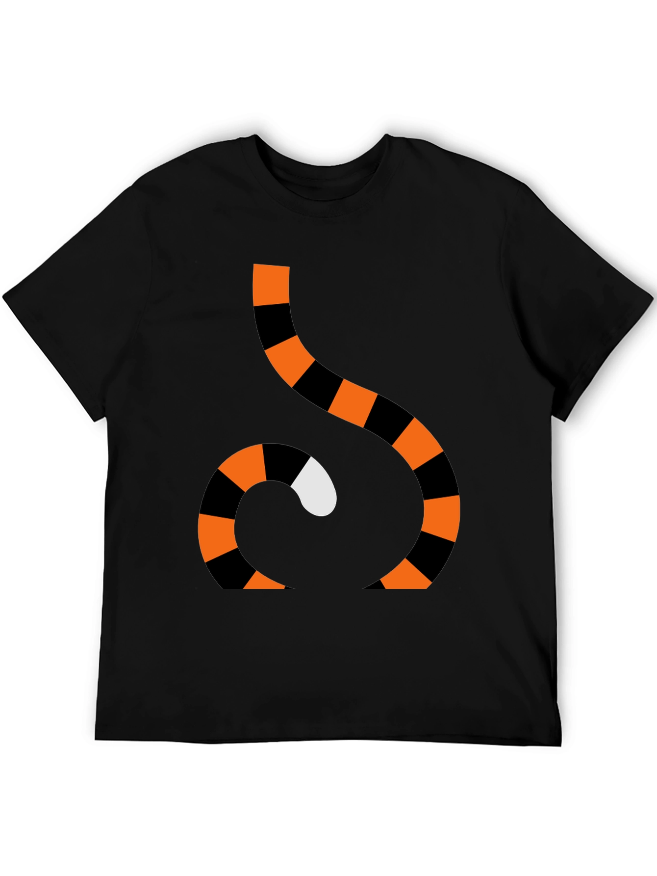 Striped Snake Tail Graphic Tee - Halloween Costume Shirt