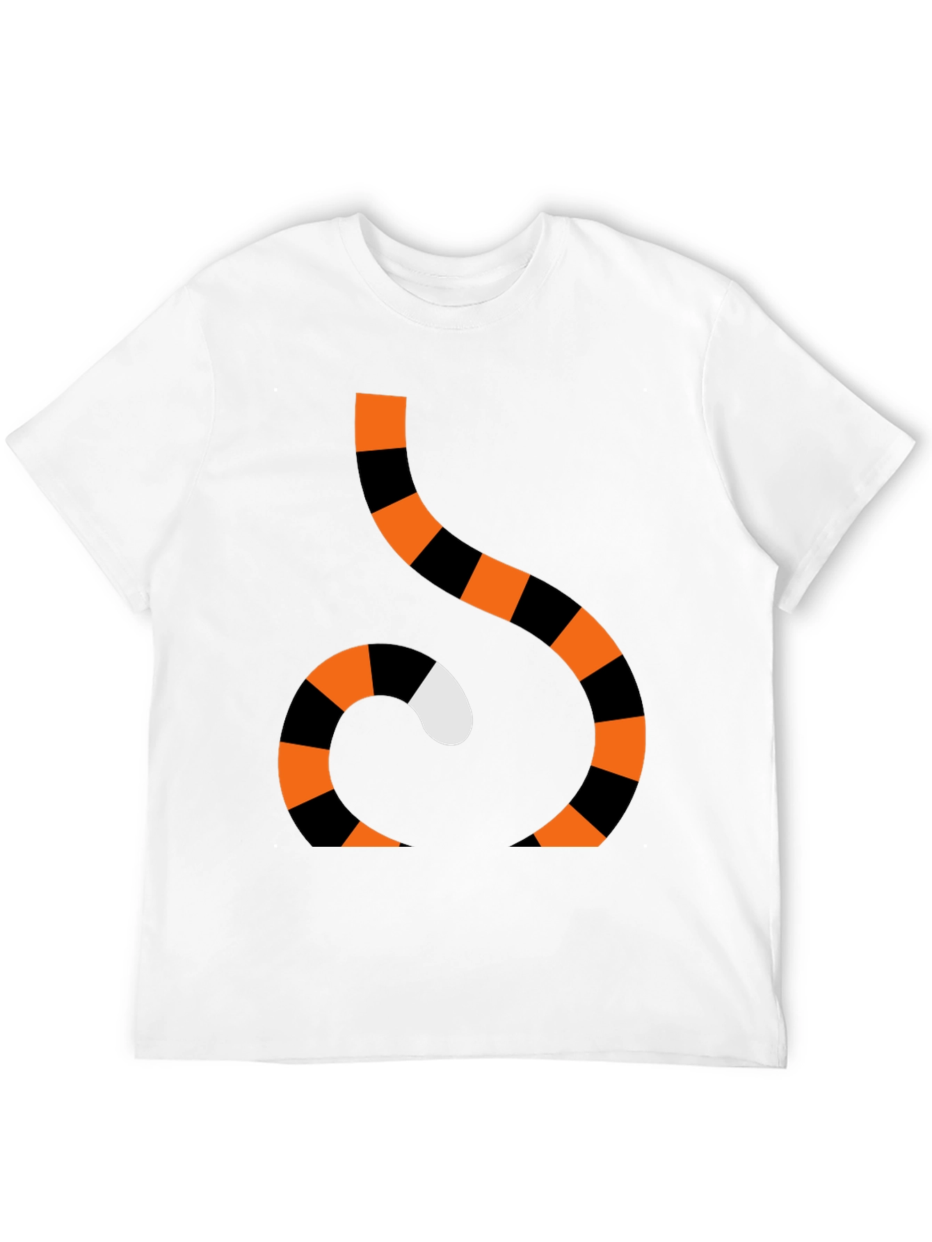 Striped Snake Tail Graphic Tee - Halloween Costume Shirt