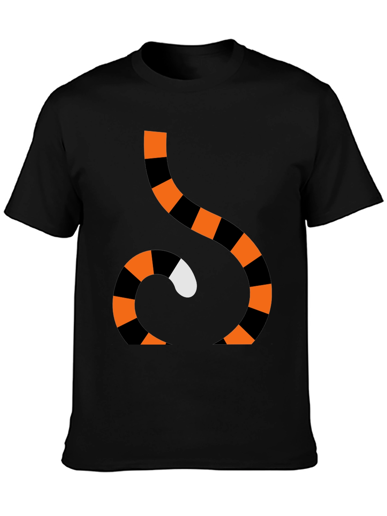 Striped Snake Tail Graphic Tee - Halloween Costume Shirt