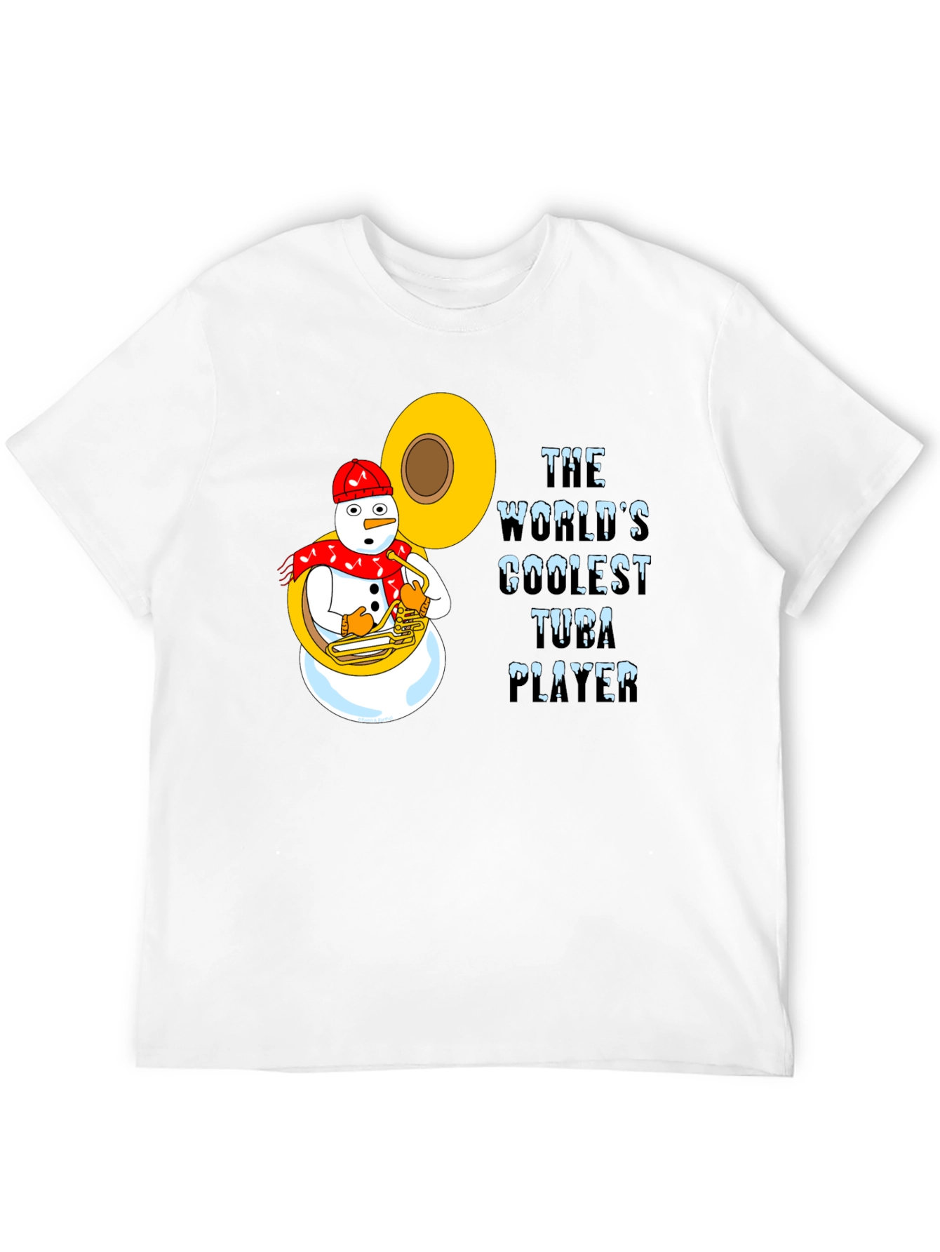 Coolest Tuba Player Snowman Graphic Tee