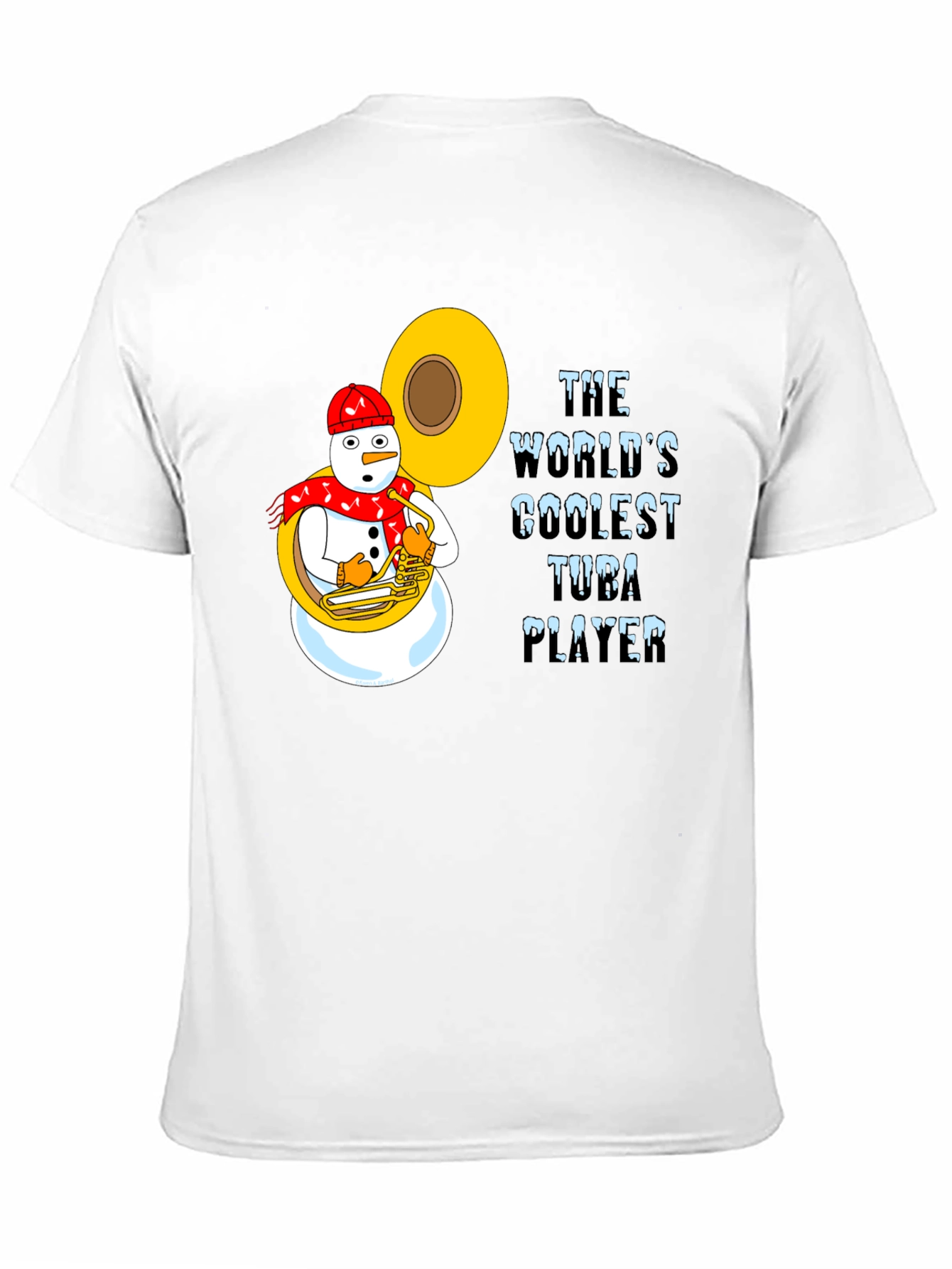 Coolest Tuba Player Snowman Graphic Tee