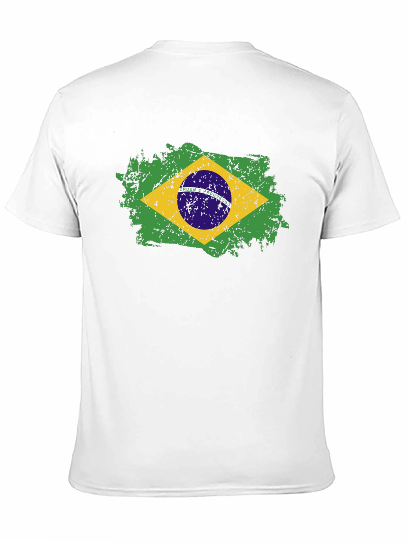 Brazil Flag Graphic T-Shirt - Black Crew Neck Tee