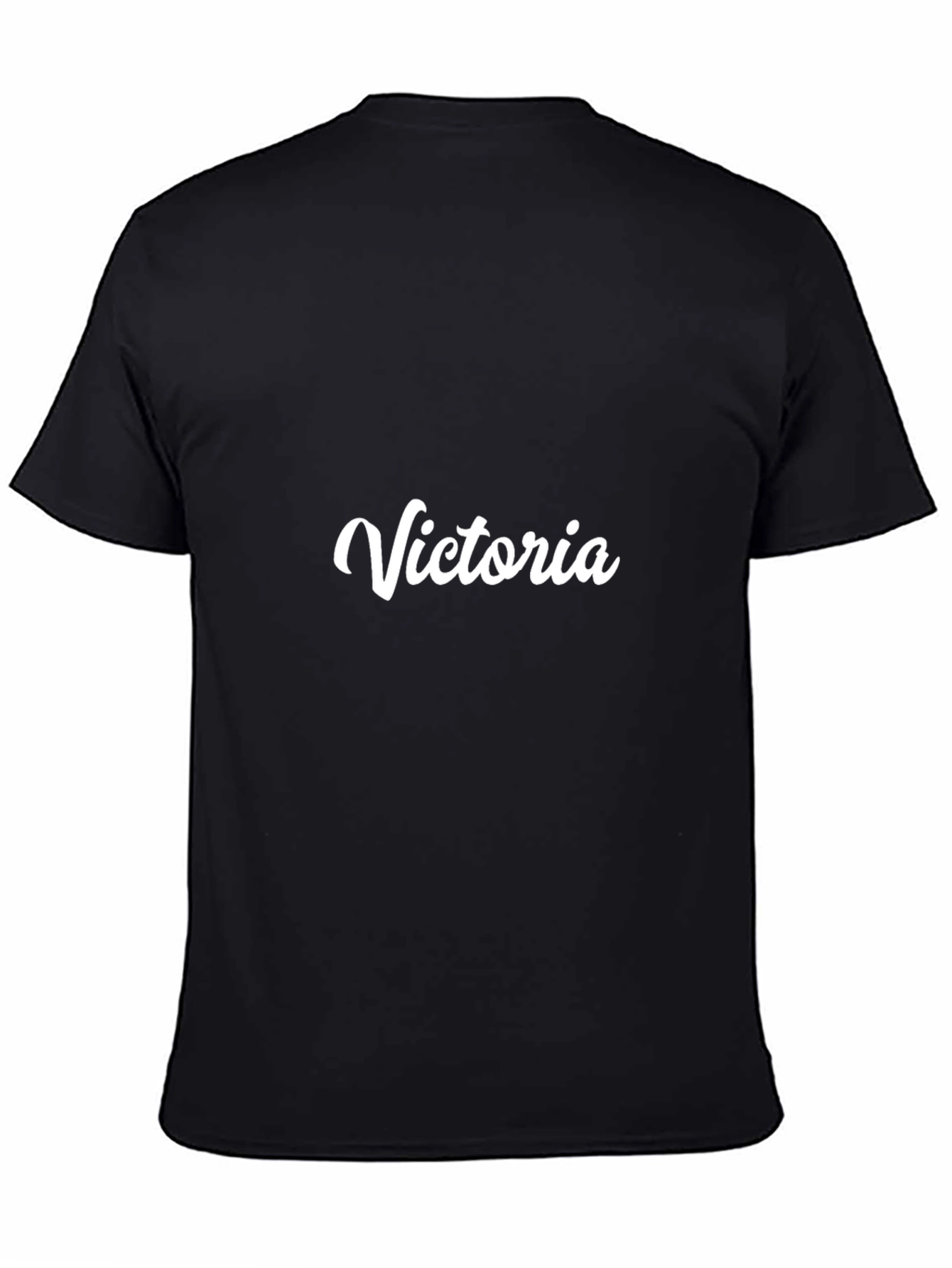 Victoria Custom Name Black T-Shirt