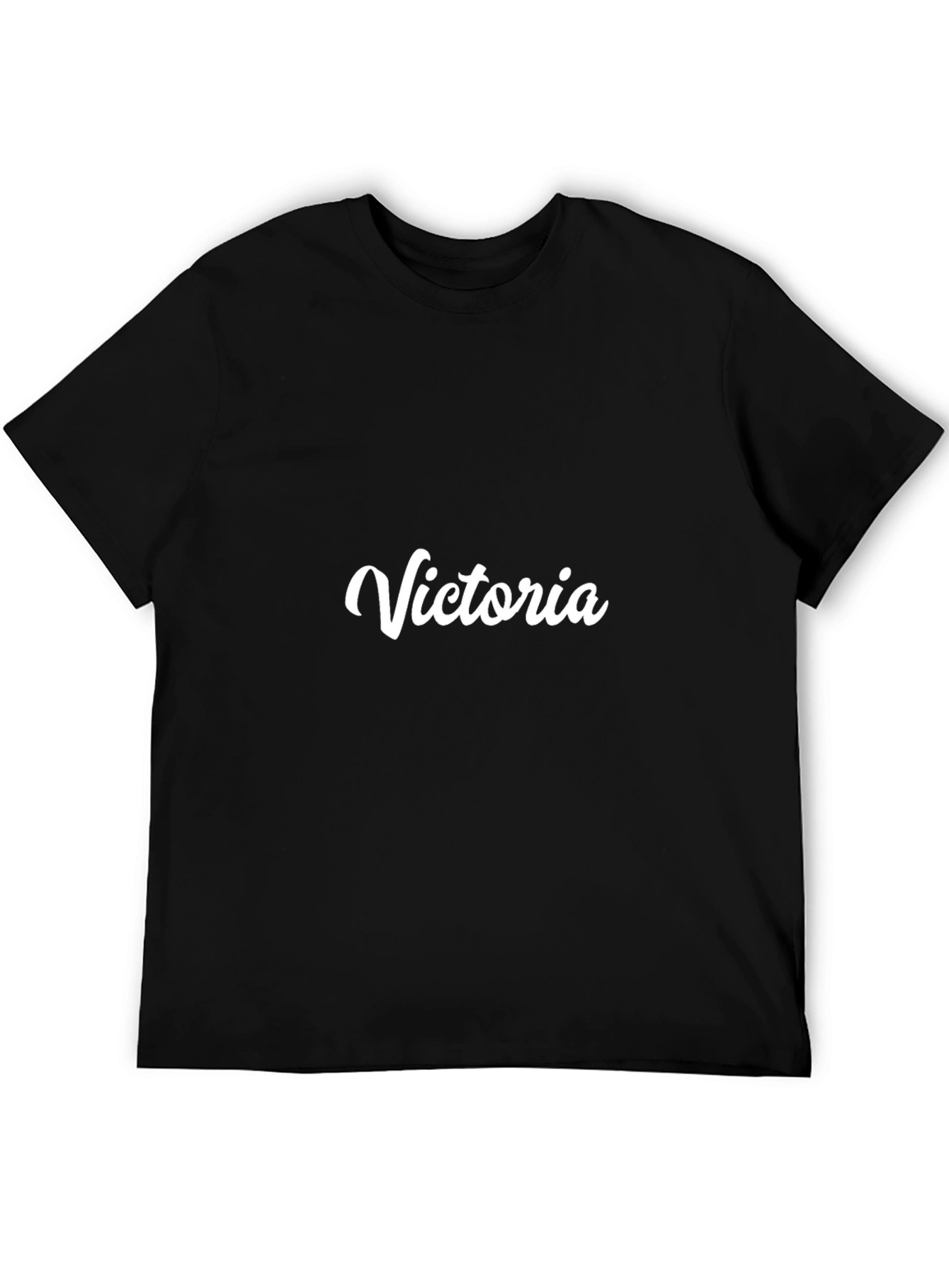 Victoria Custom Name Black T-Shirt