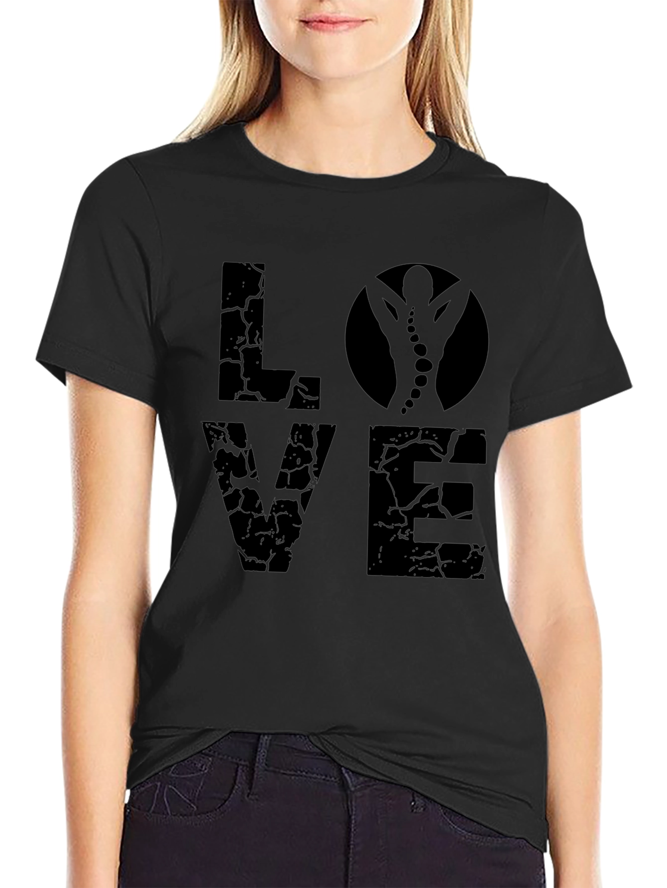 Chiropractor Love T-Shirt - Black Novelty Tee