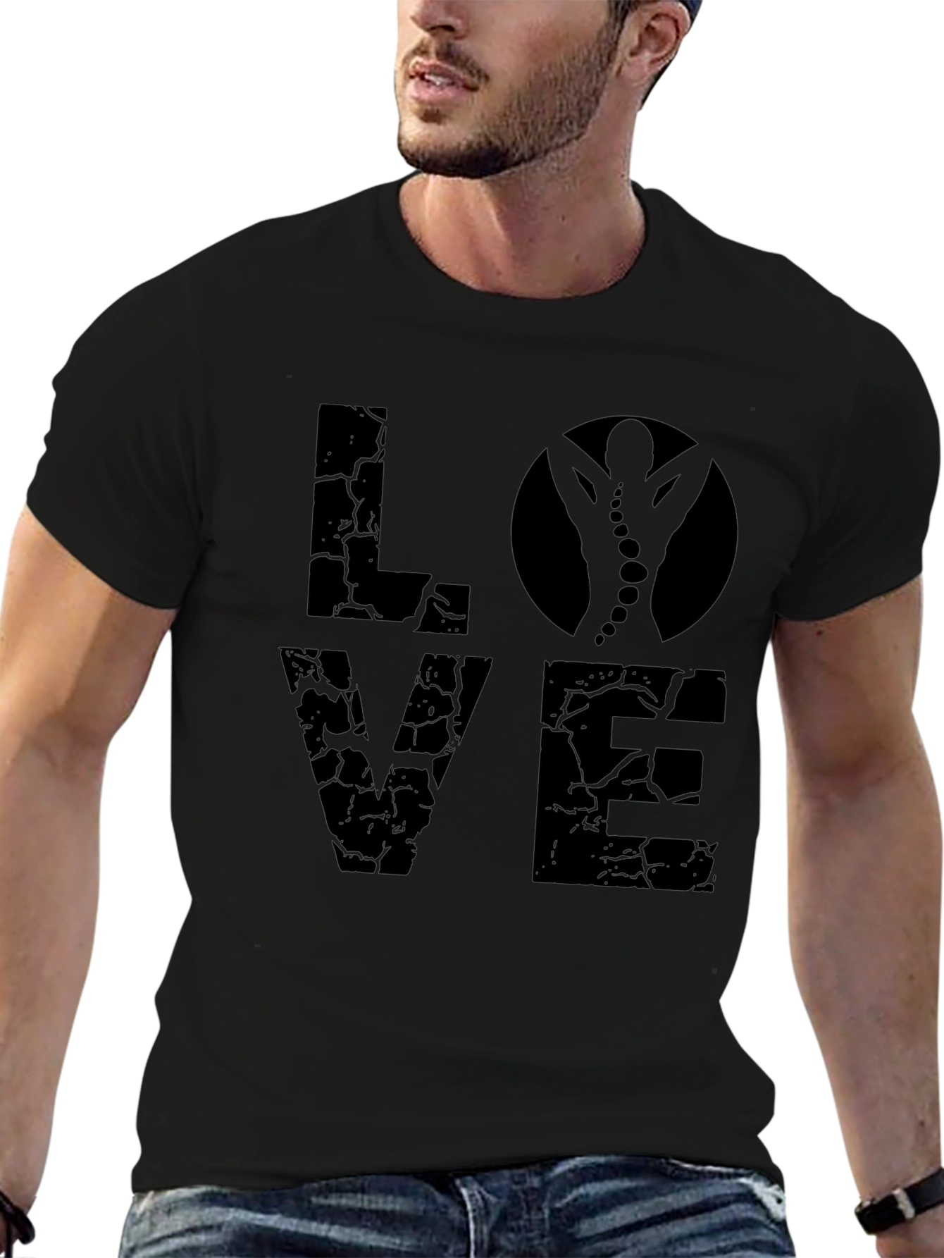 Chiropractor Love T-Shirt - Black Novelty Tee