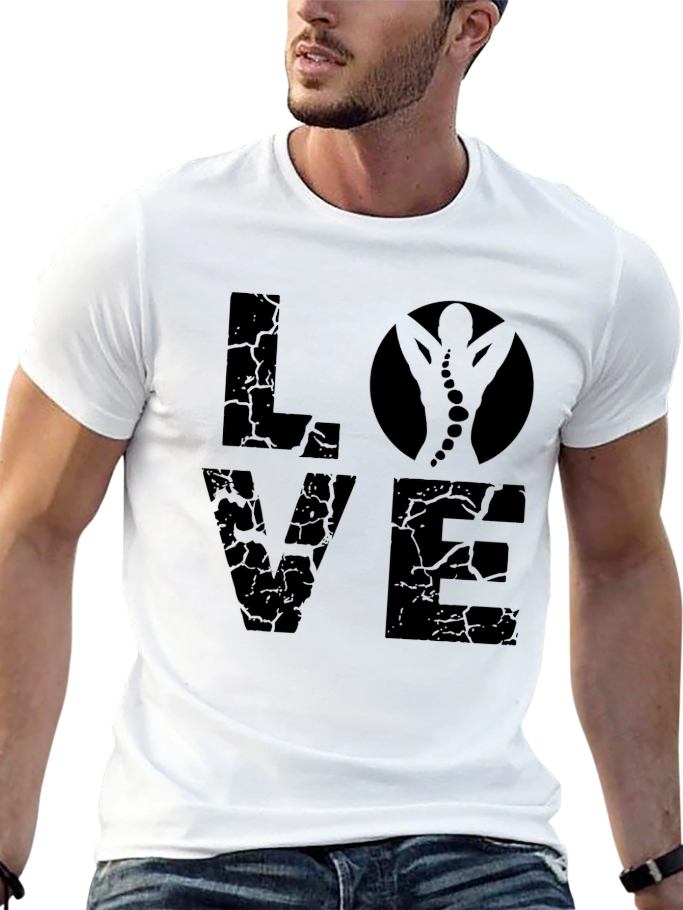 Chiropractor Love T-Shirt - Black Novelty Tee