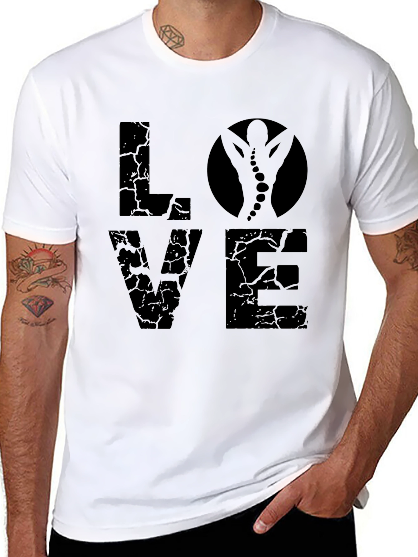 Chiropractor Love T-Shirt - Black Novelty Tee