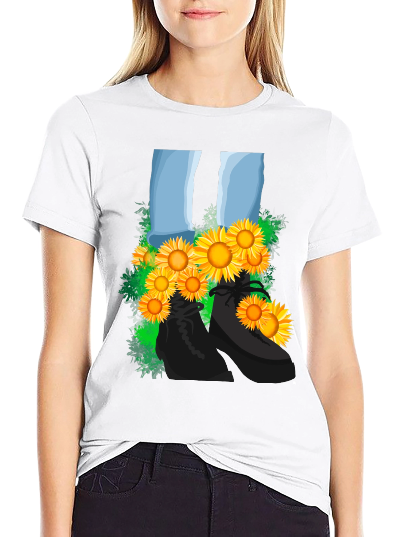 Sunflower Boots Graphic Tee - Stylish Mens T-Shirt