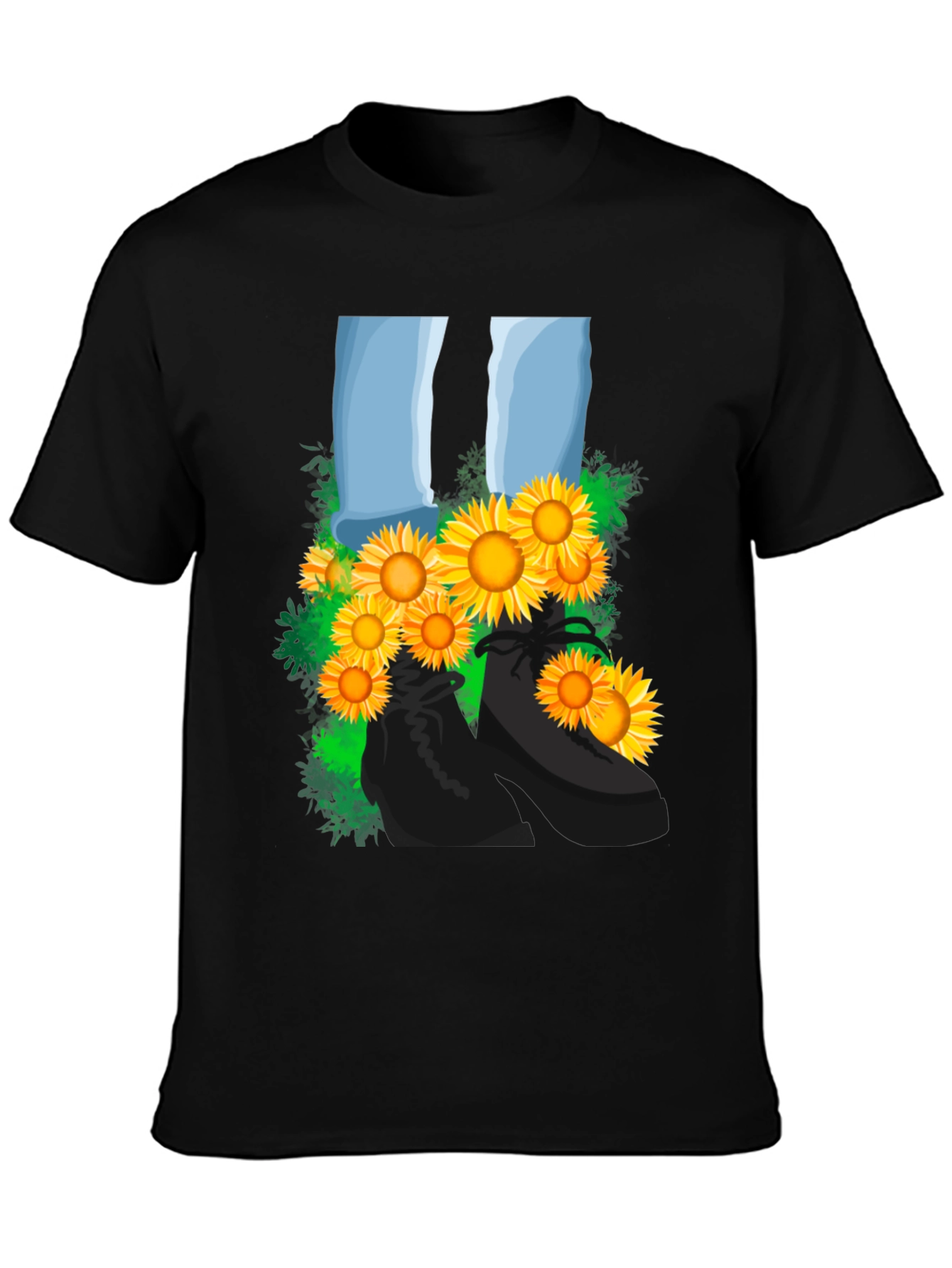 Sunflower Boots Graphic Tee - Stylish Mens T-Shirt