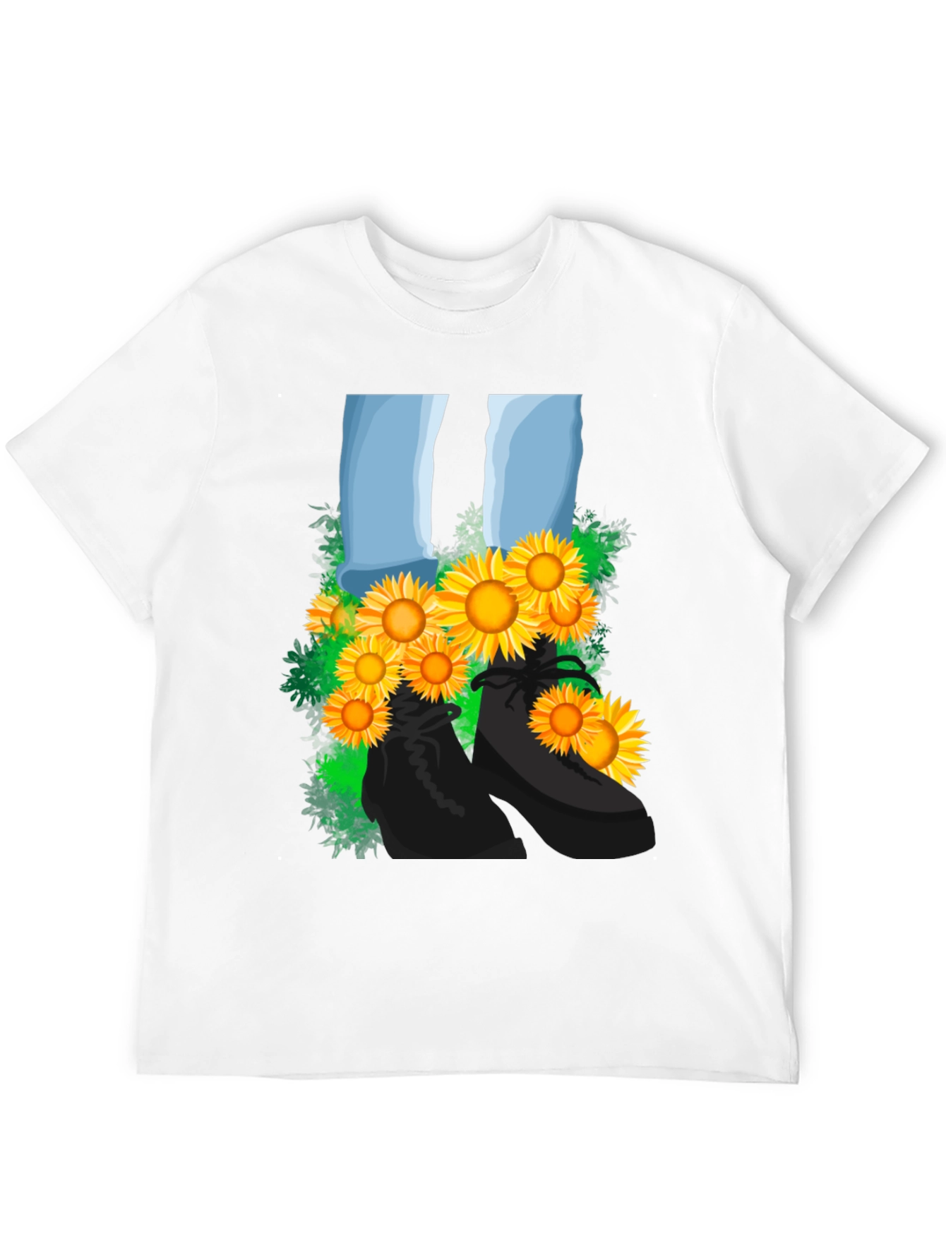 Sunflower Boots Graphic Tee - Stylish Mens T-Shirt