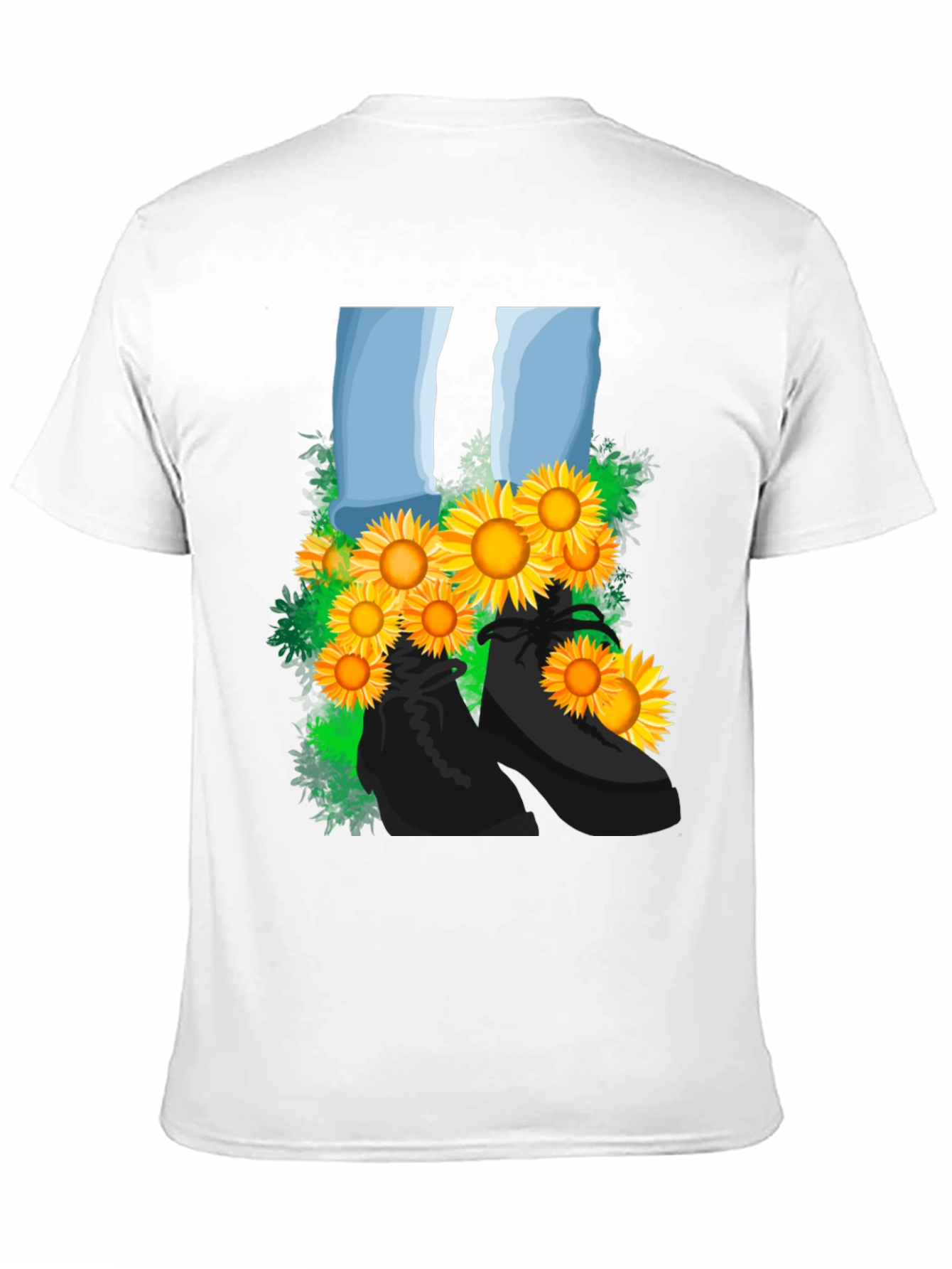 Sunflower Boots Graphic Tee - Stylish Mens T-Shirt