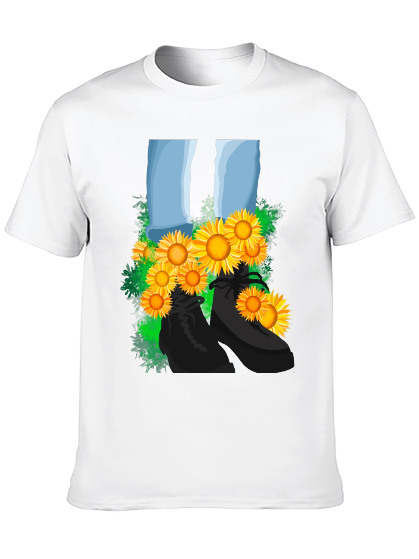 Sunflower Boots Graphic Tee - Stylish Mens T-Shirt