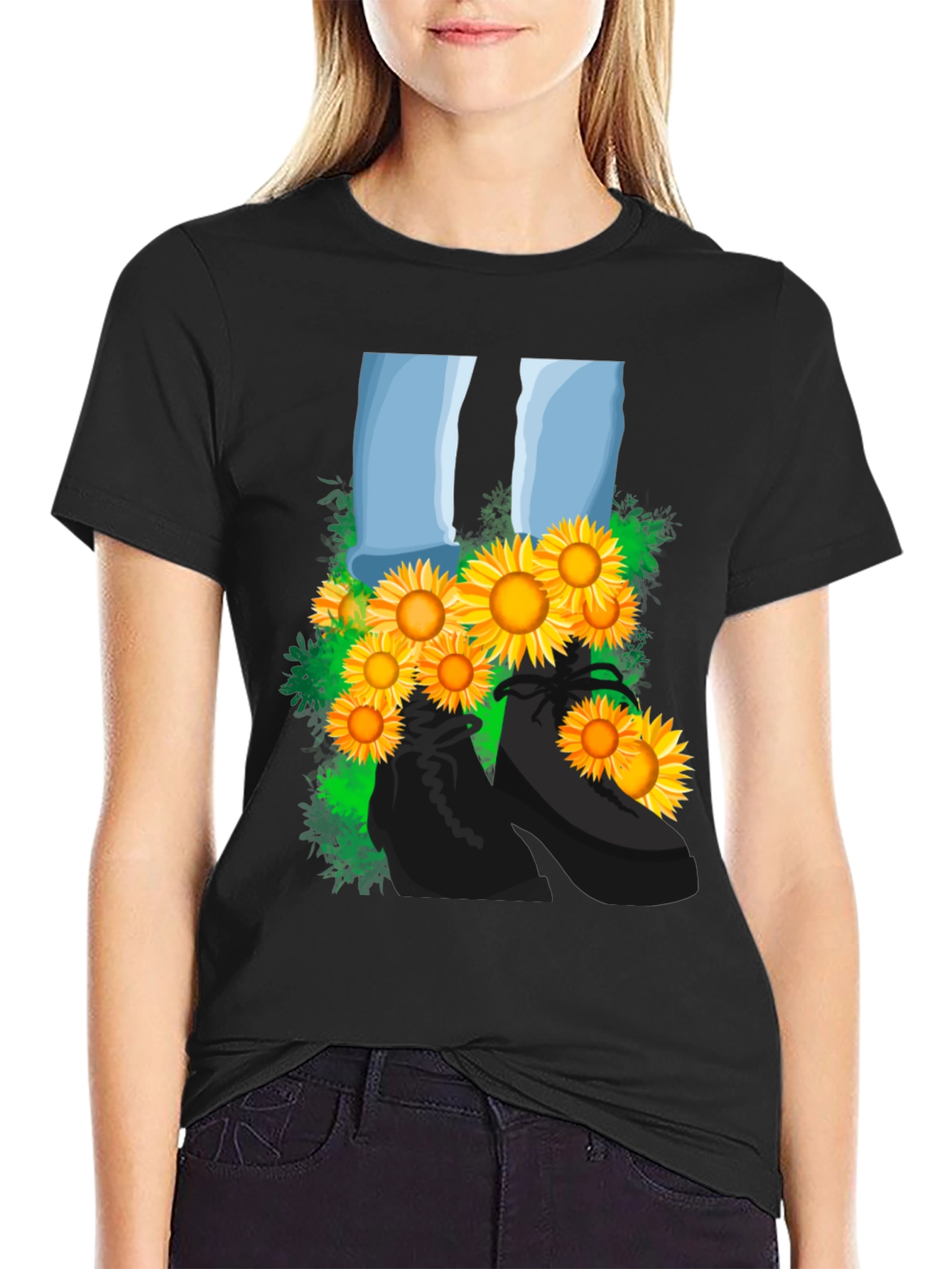 Sunflower Boots Graphic Tee - Stylish Mens T-Shirt