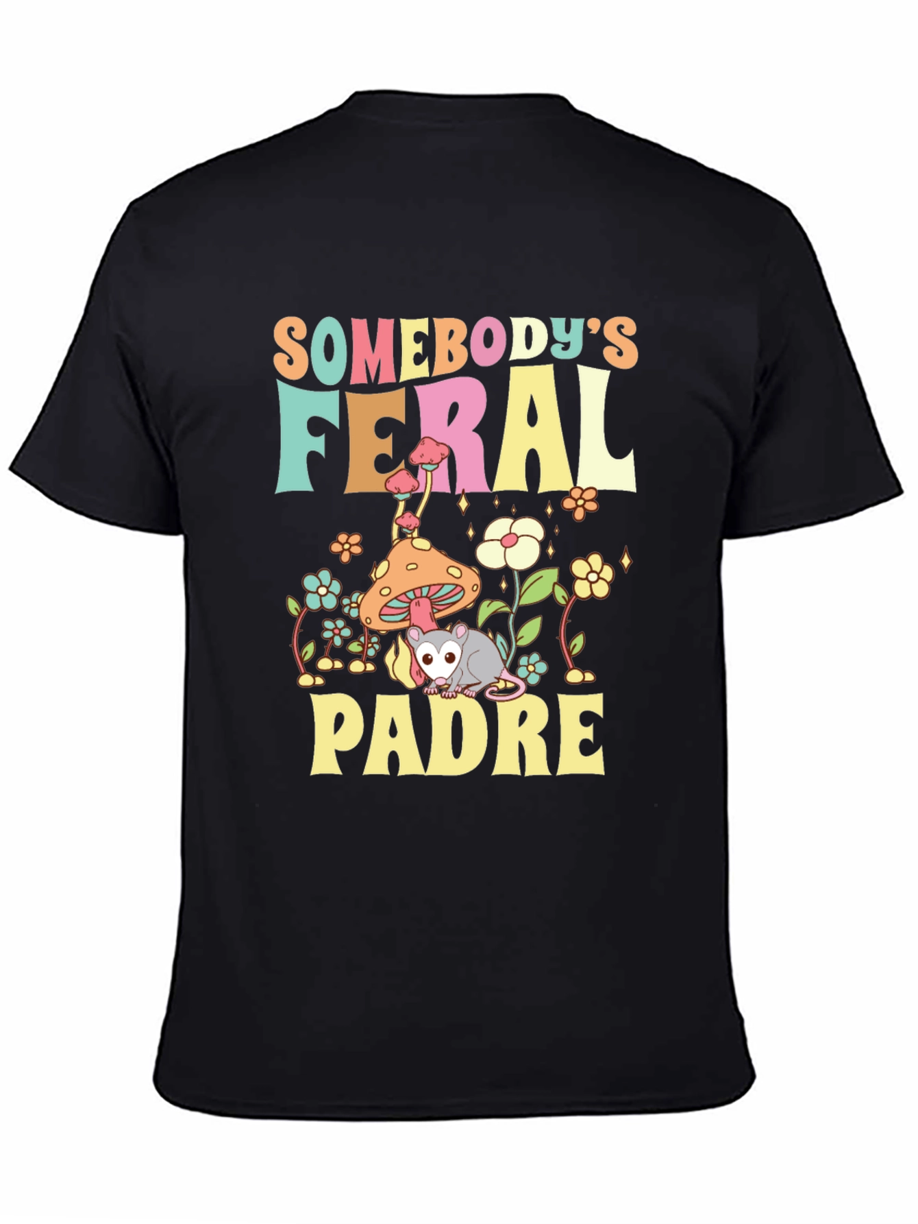 Feral Padre Graphic Tee - Quirky Possum T-Shirt