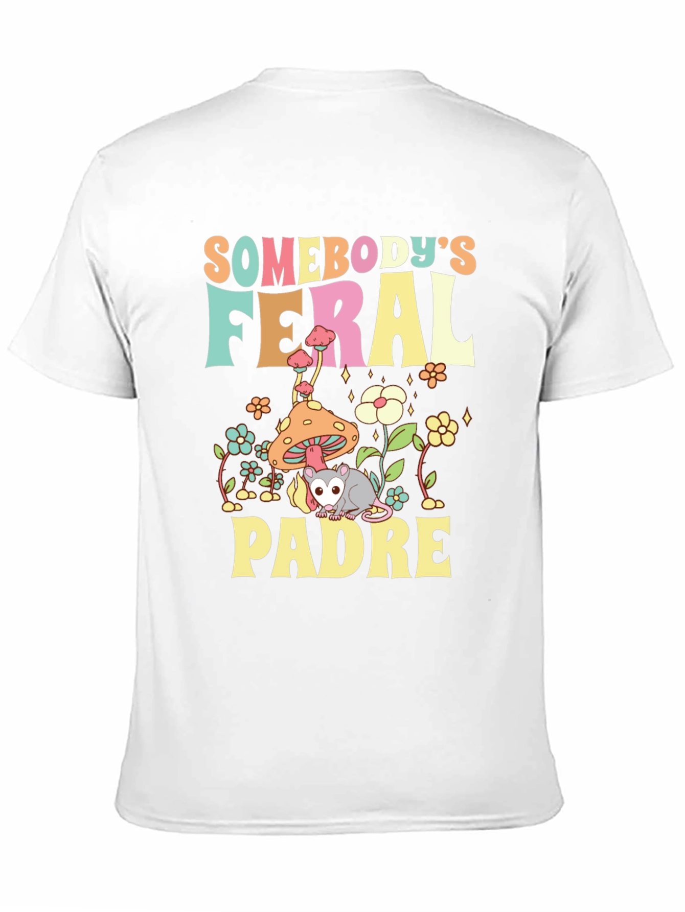 Feral Padre Graphic Tee - Quirky Possum T-Shirt