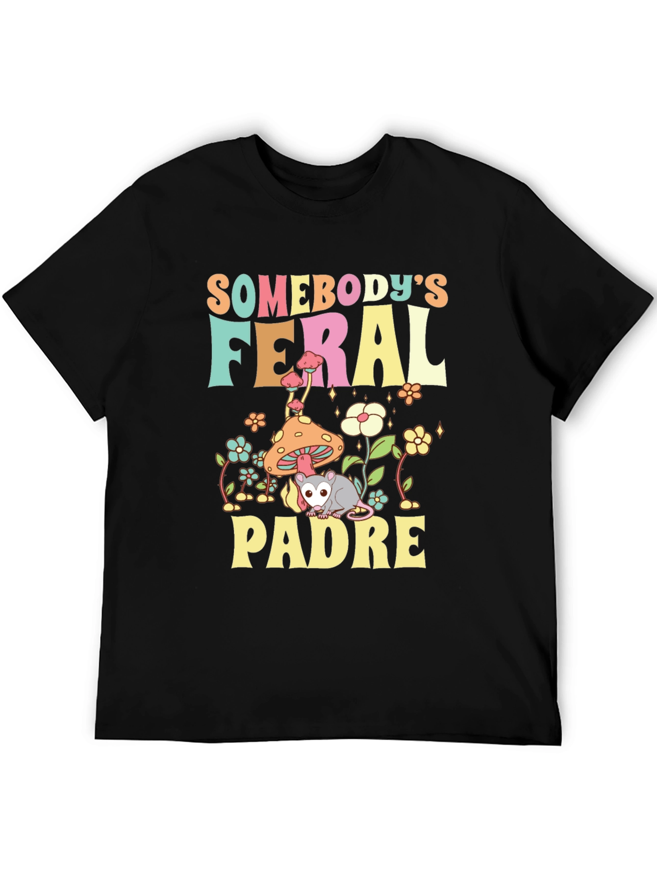 Feral Padre Graphic Tee - Quirky Possum T-Shirt