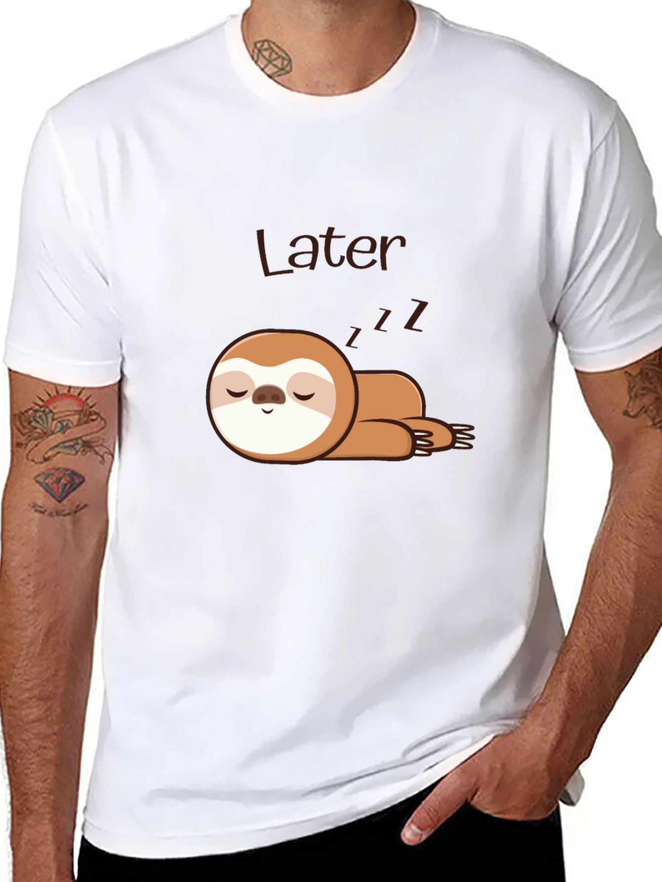 Lazy Sloth Sleep T-Shirt - Later
