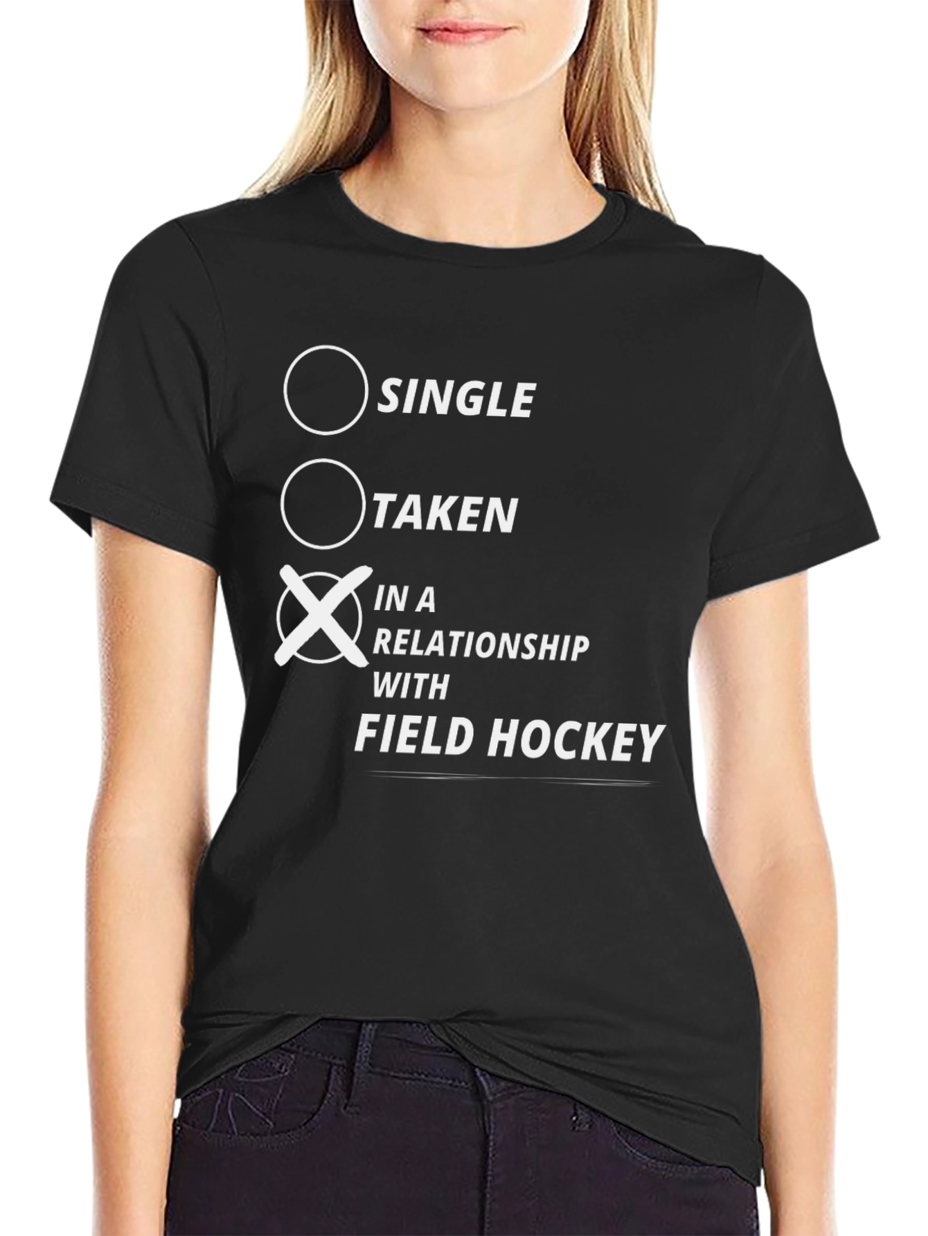 In A Relationship With Field Hockey T-Shirt