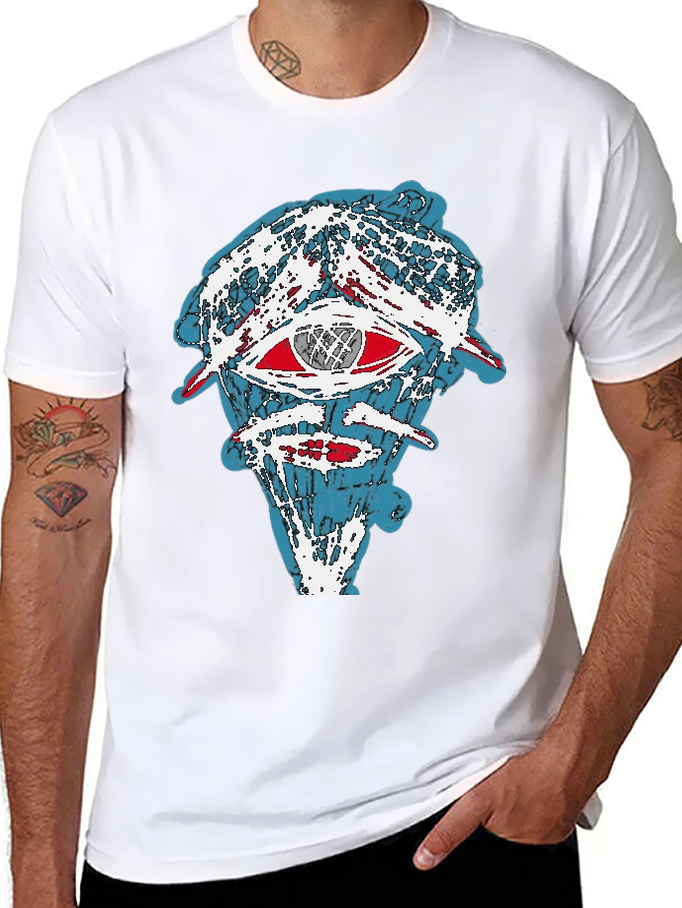 Abstract Graphic Print Tee