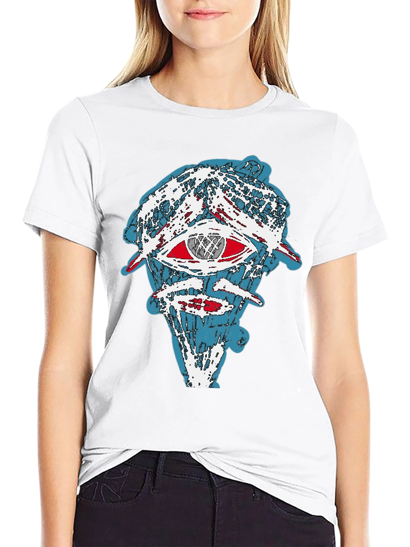 Abstract Graphic Print Tee