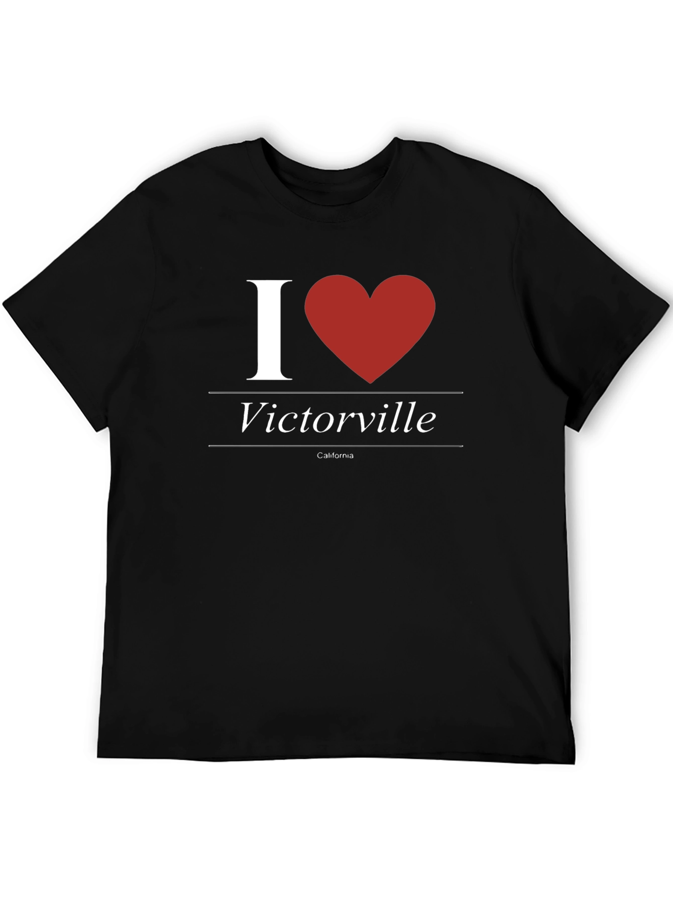 I Heart Victorville California Black T-Shirt