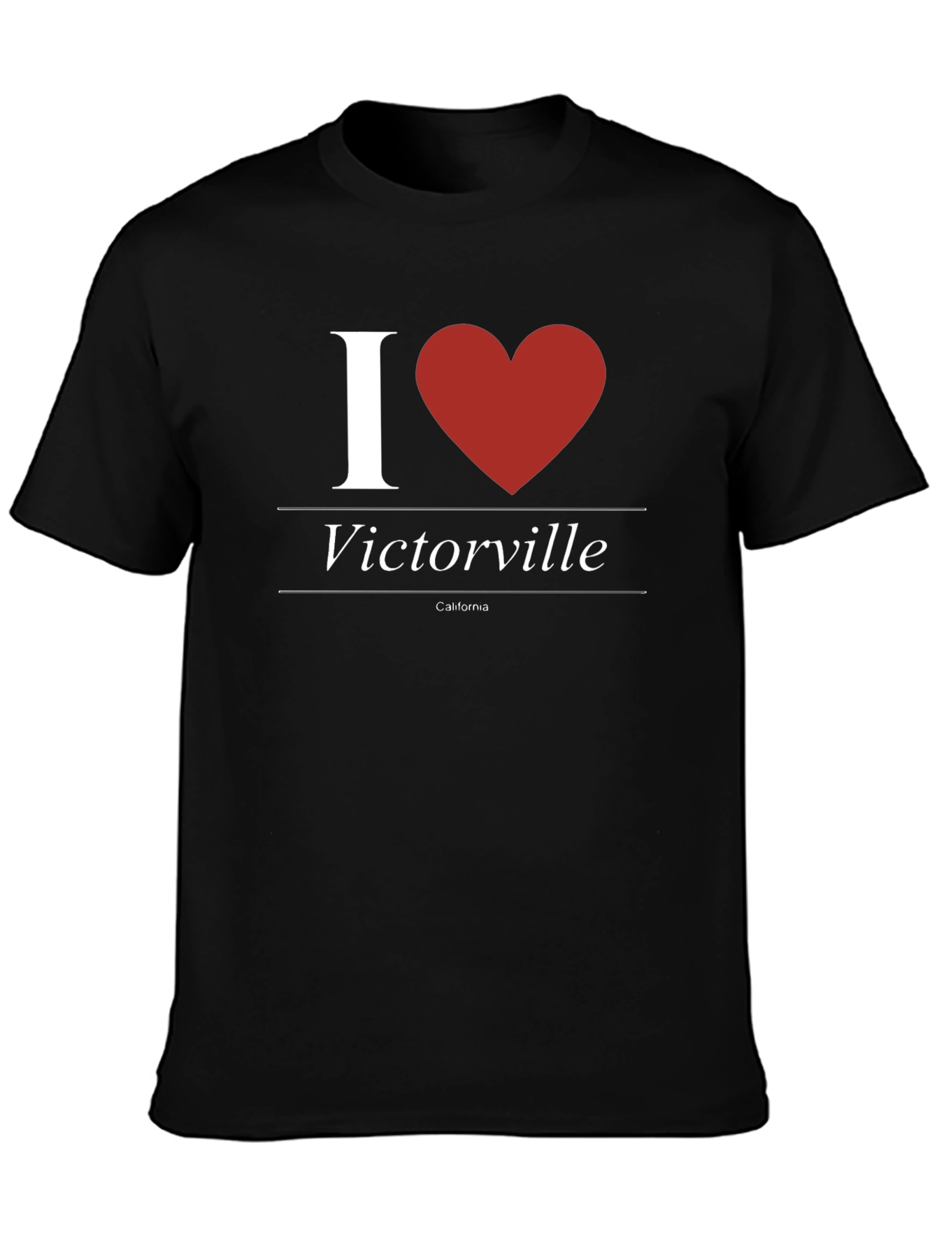 I Heart Victorville California Black T-Shirt