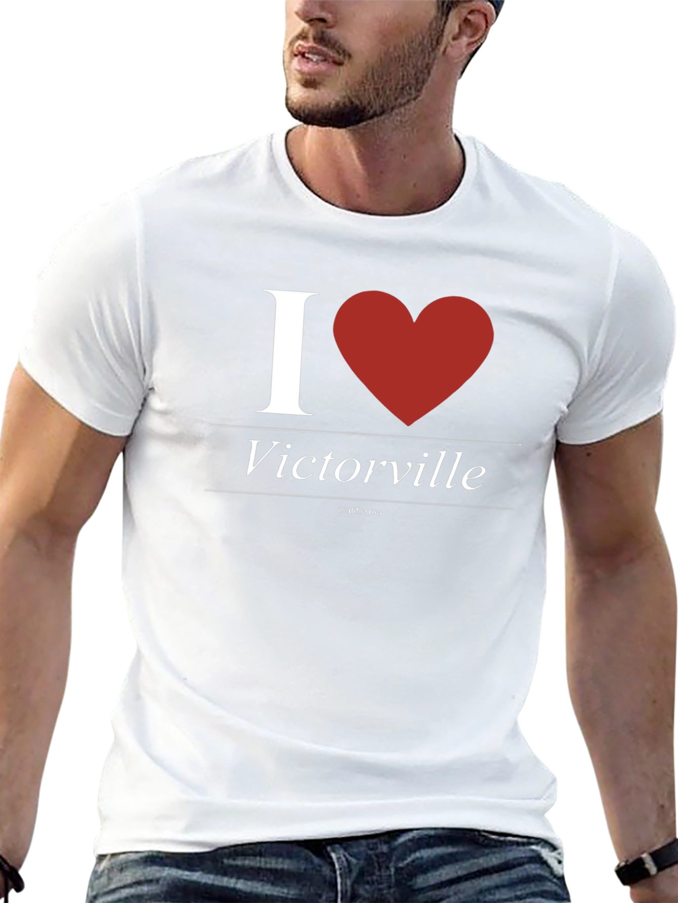 I Heart Victorville California Black T-Shirt