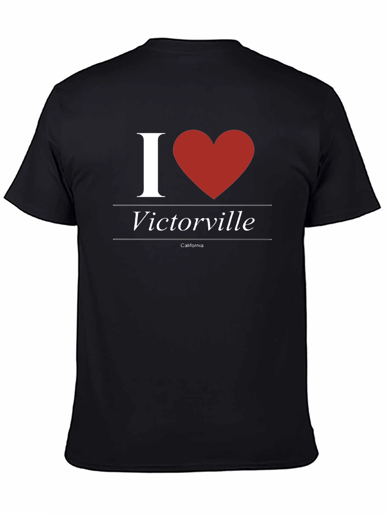 I Heart Victorville California Black T-Shirt
