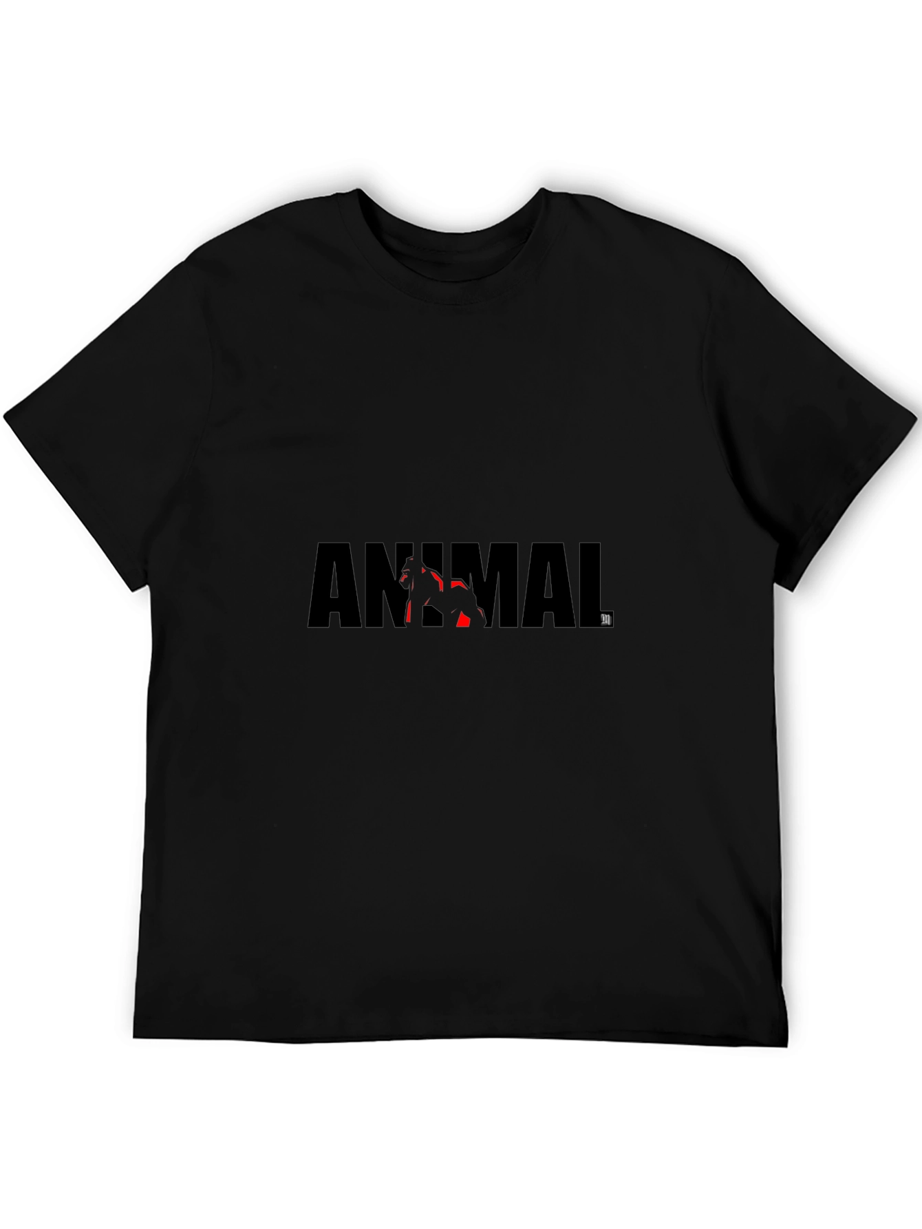 Animal Graphic Print Tee - Black