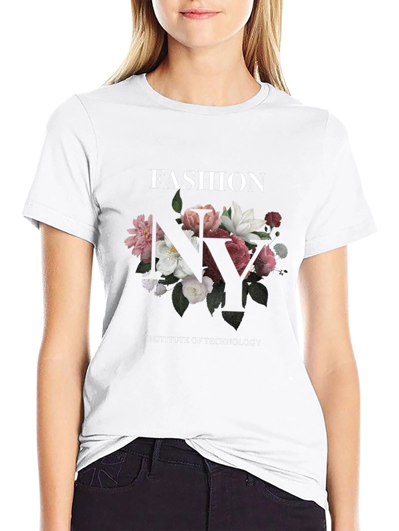 Floral NY Fashion Institute of Technology T-Shirt