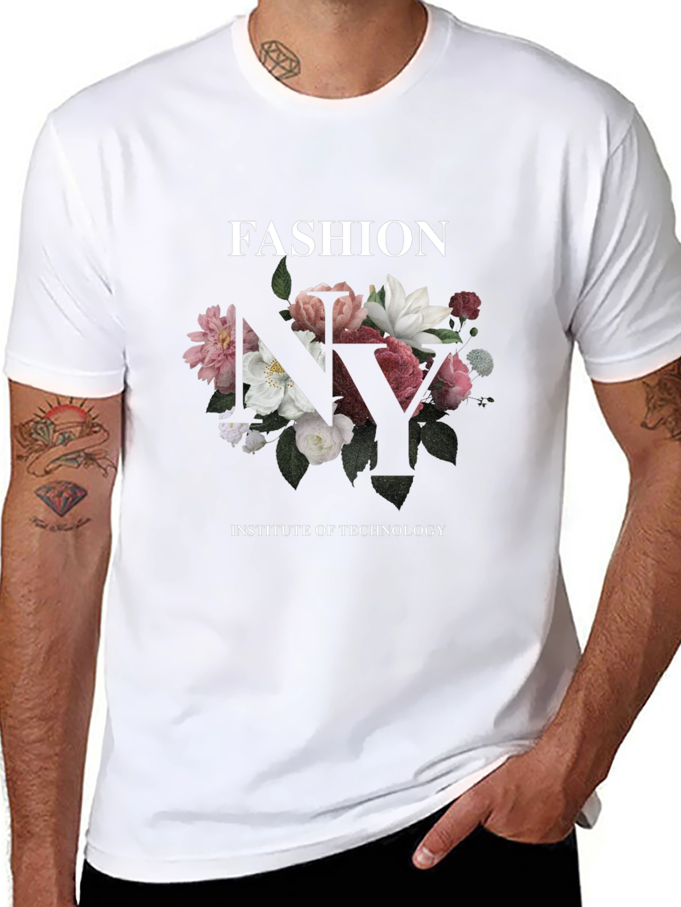 Floral NY Fashion Institute of Technology T-Shirt