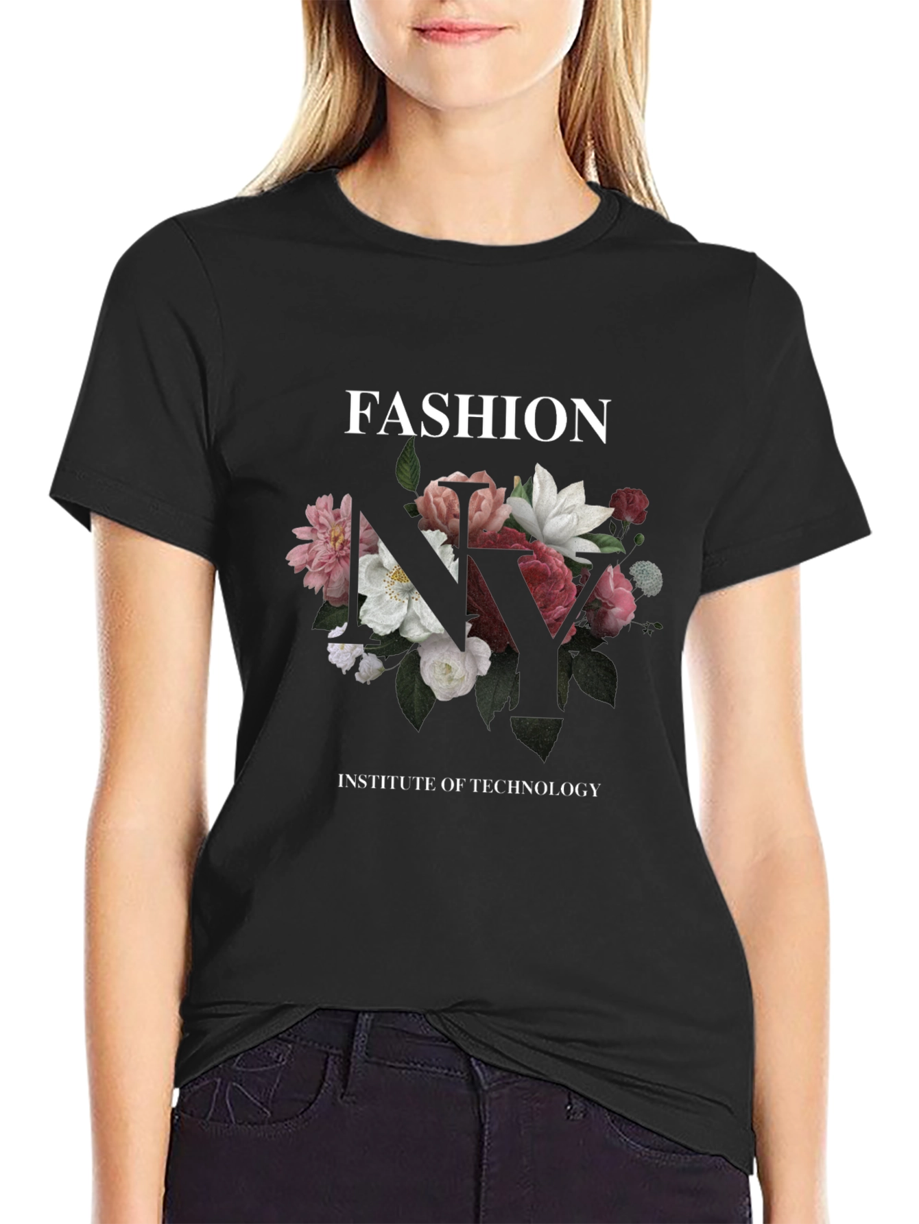 Floral NY Fashion Institute of Technology T-Shirt