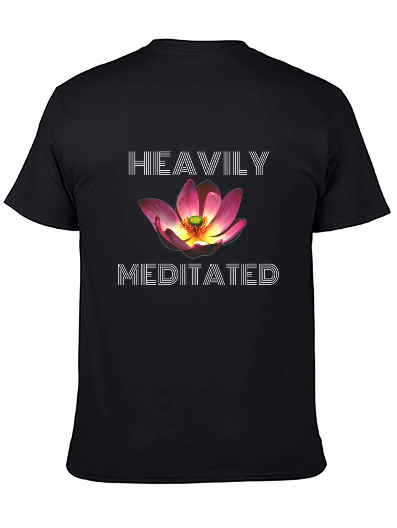 Heavily Meditated Lotus T-Shirt - Black