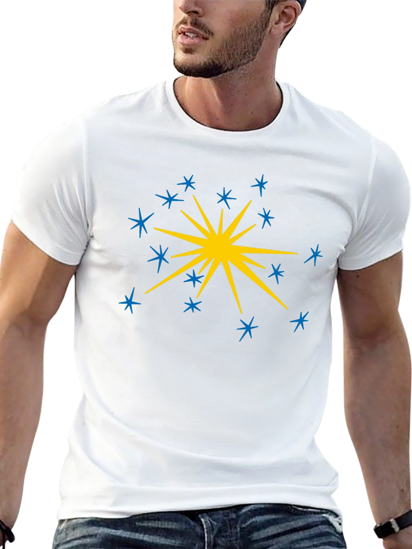Starburst Graphic Tee - Black Cotton Blend