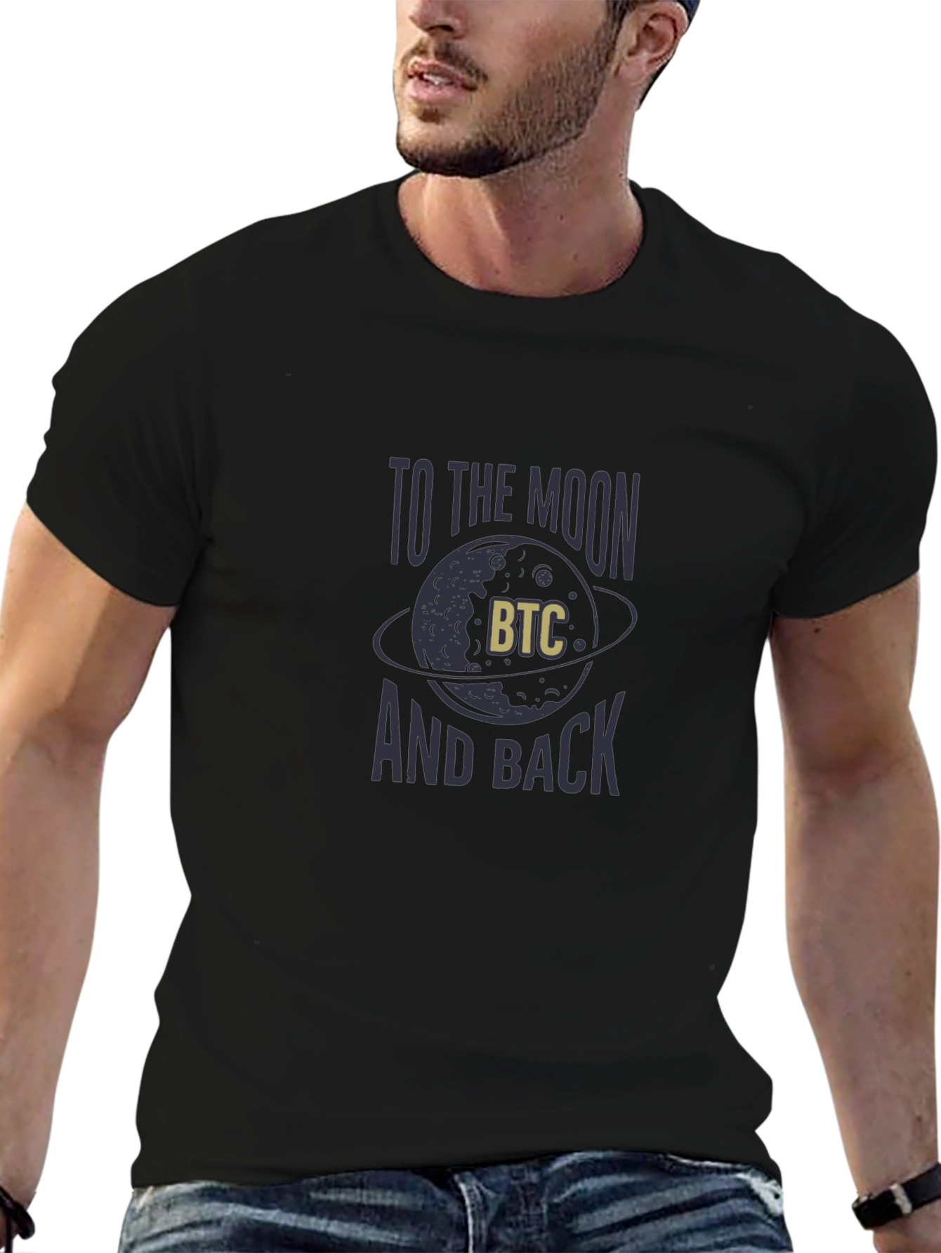 Bitcoin to the Moon Graphic T-Shirt