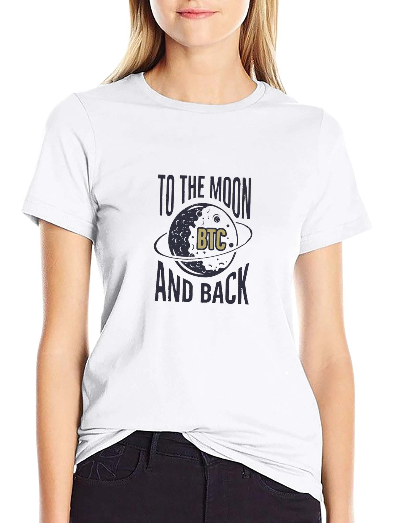 Bitcoin to the Moon Graphic T-Shirt