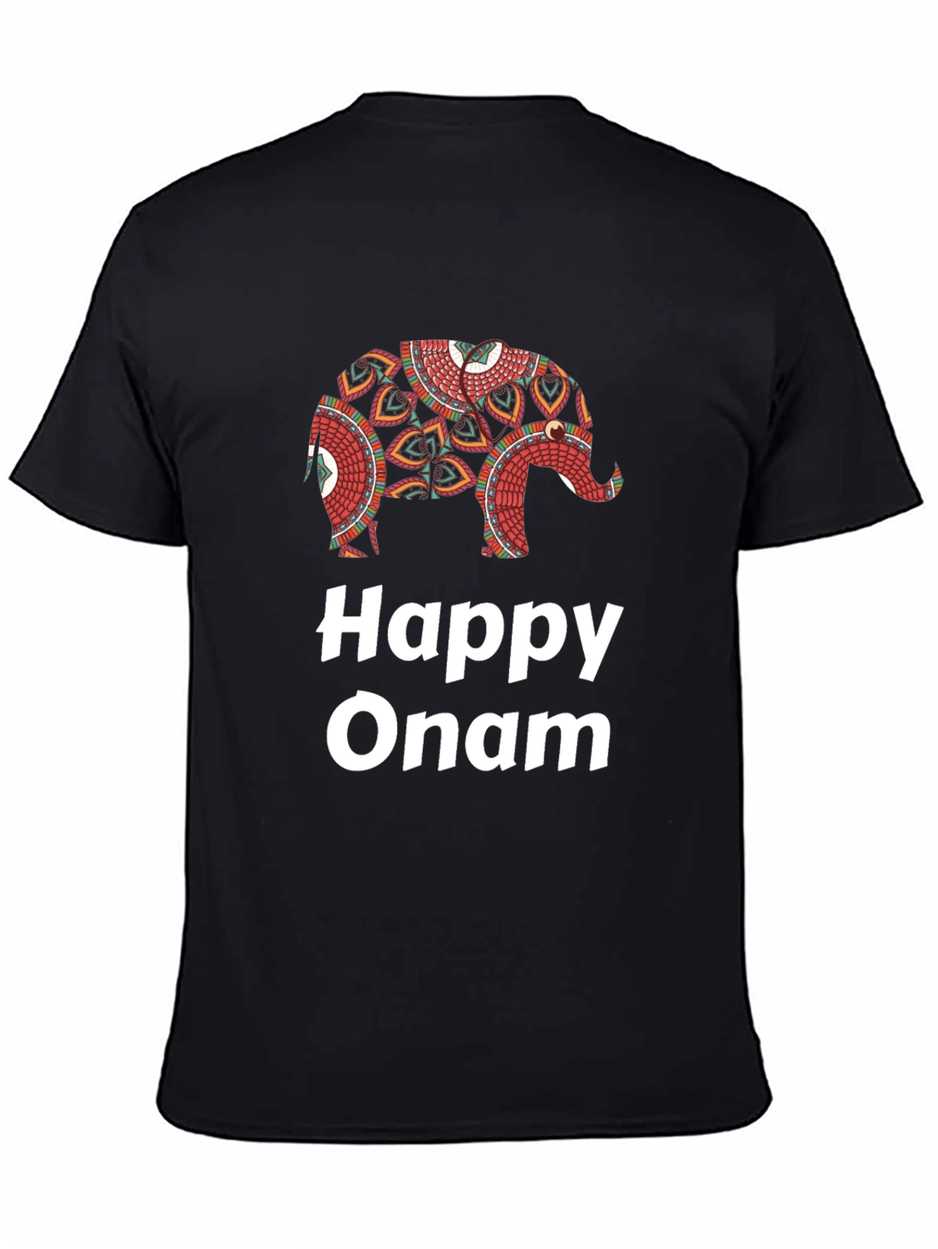Happy Onam Elephant Graphic T-Shirt