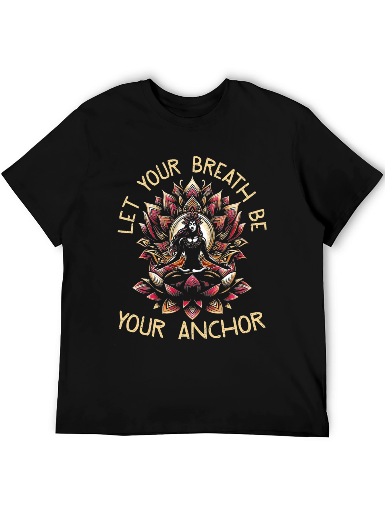 Breathe Anchor Graphic Tee - Meditation T-Shirt