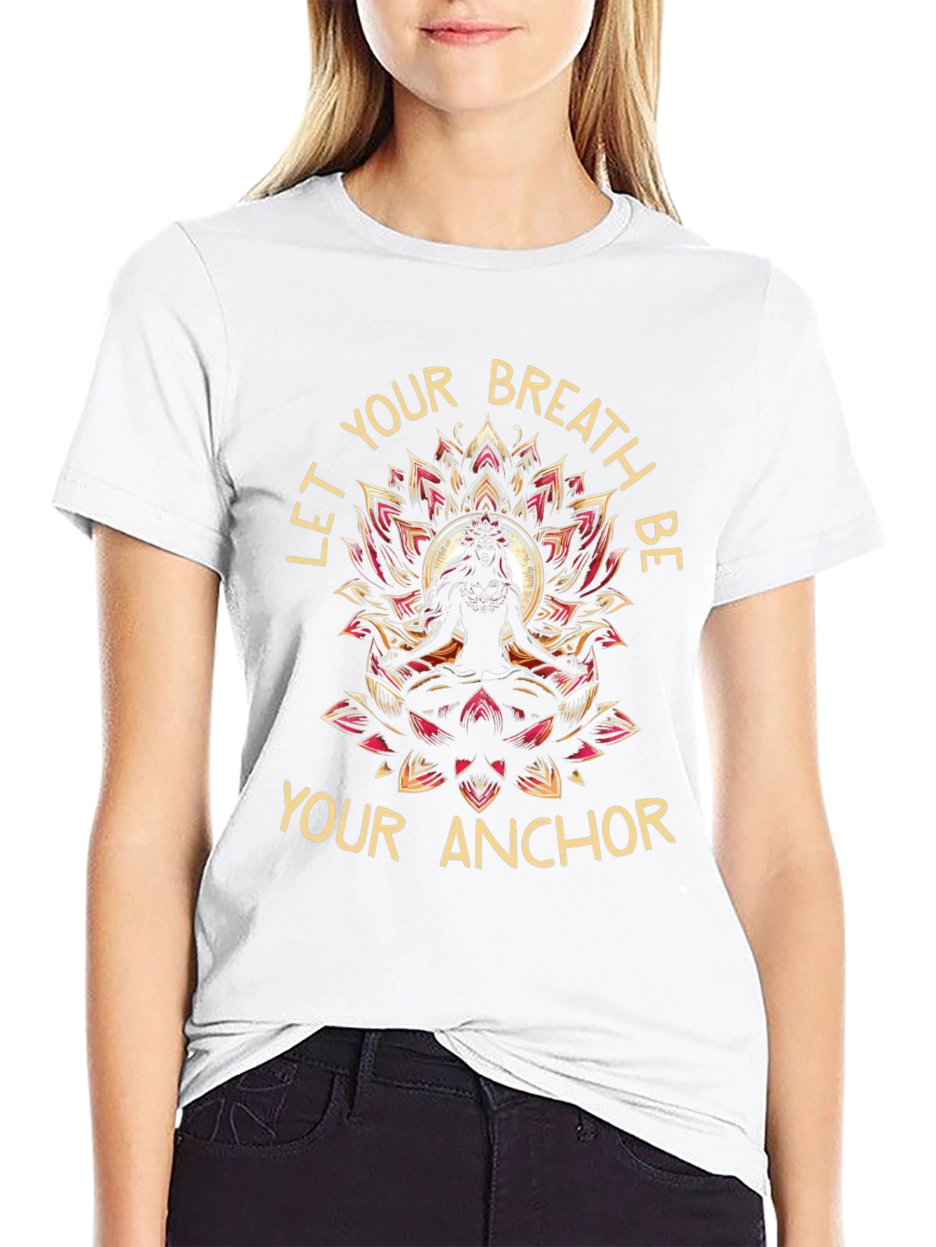 Breathe Anchor Graphic Tee - Meditation T-Shirt