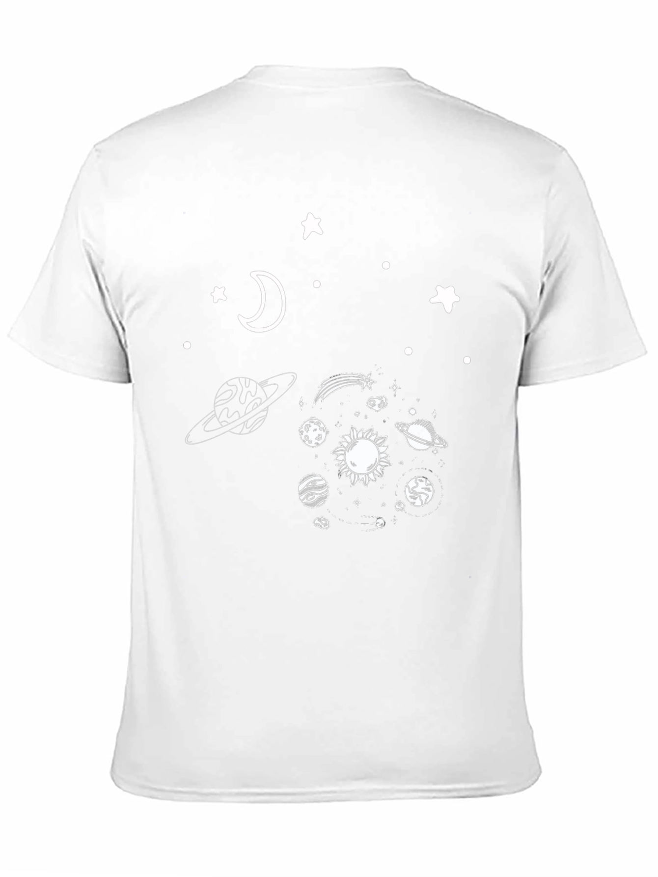 Space Graphic Tee - Black Cotton Galaxy Design