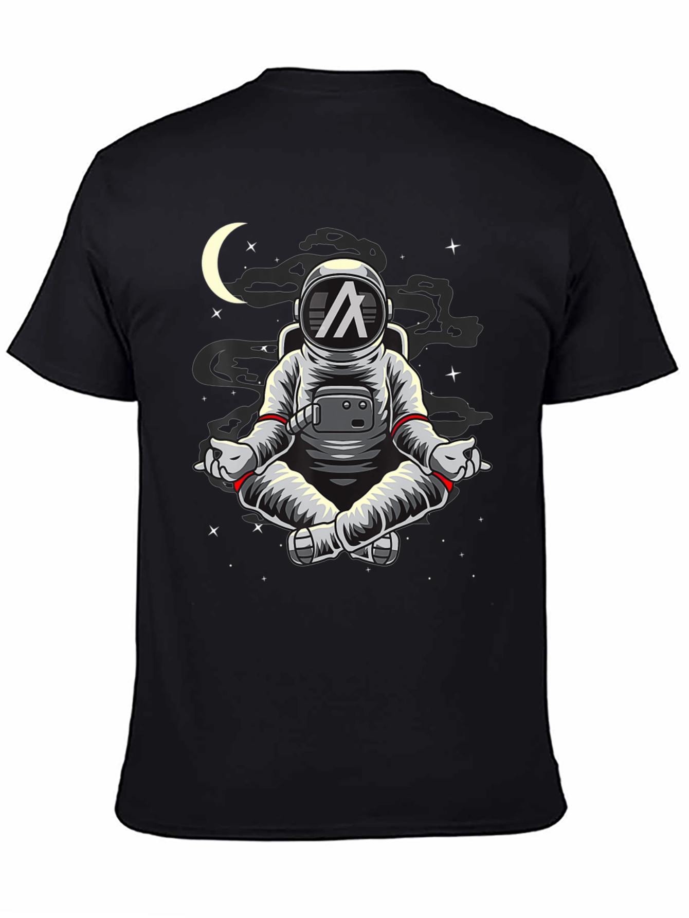 Astronaut Meditating T-Shirt - Space Yoga Design