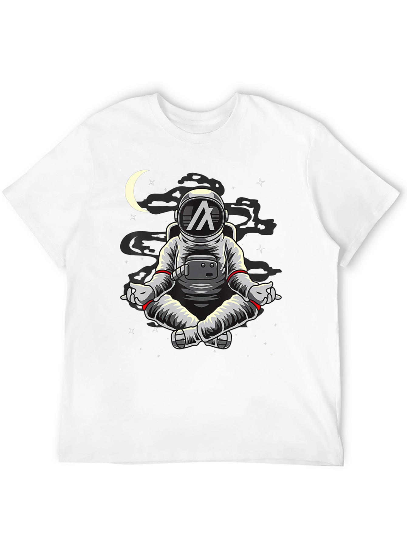 Astronaut Meditating T-Shirt - Space Yoga Design