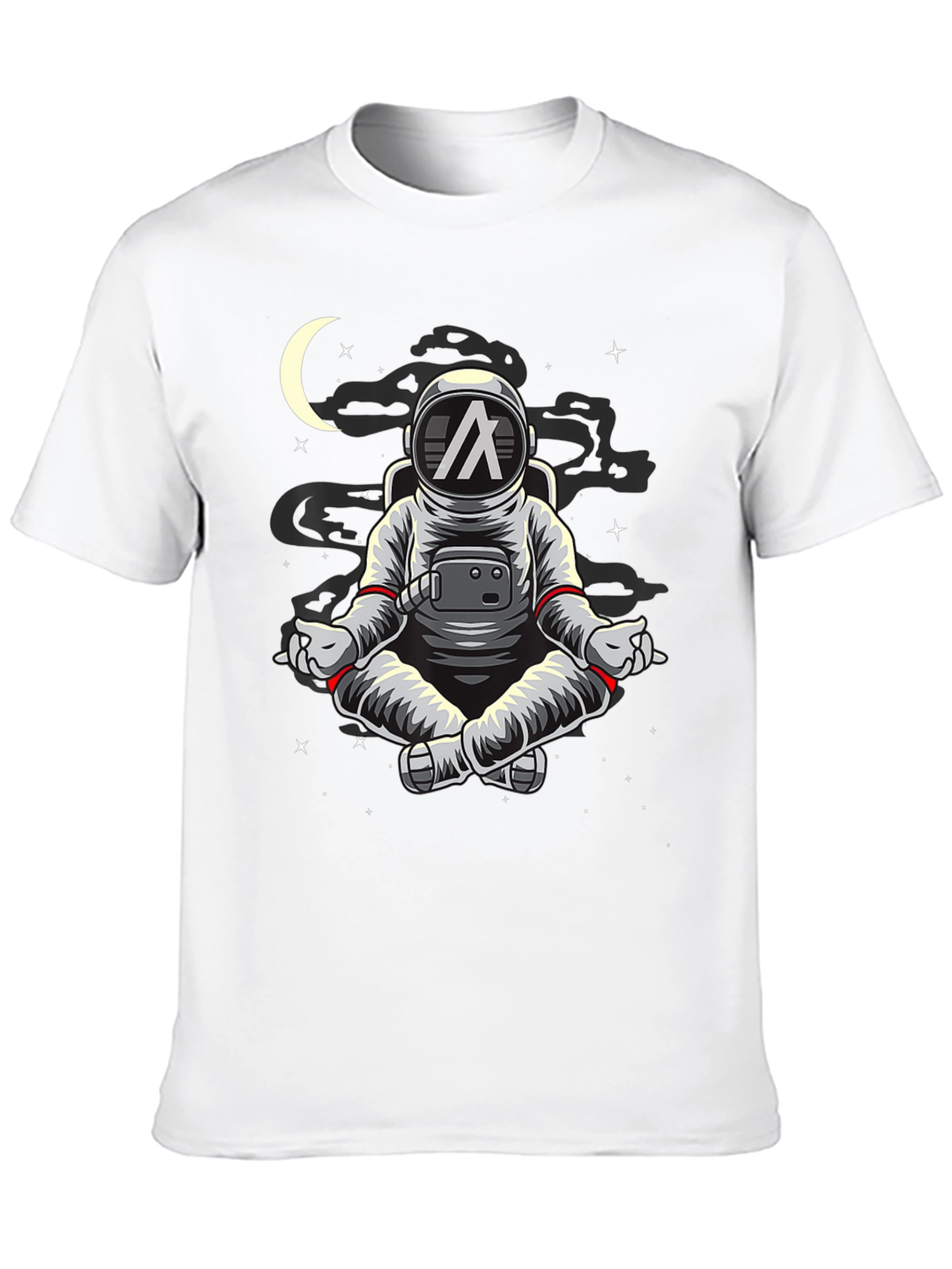 Astronaut Meditating T-Shirt - Space Yoga Design