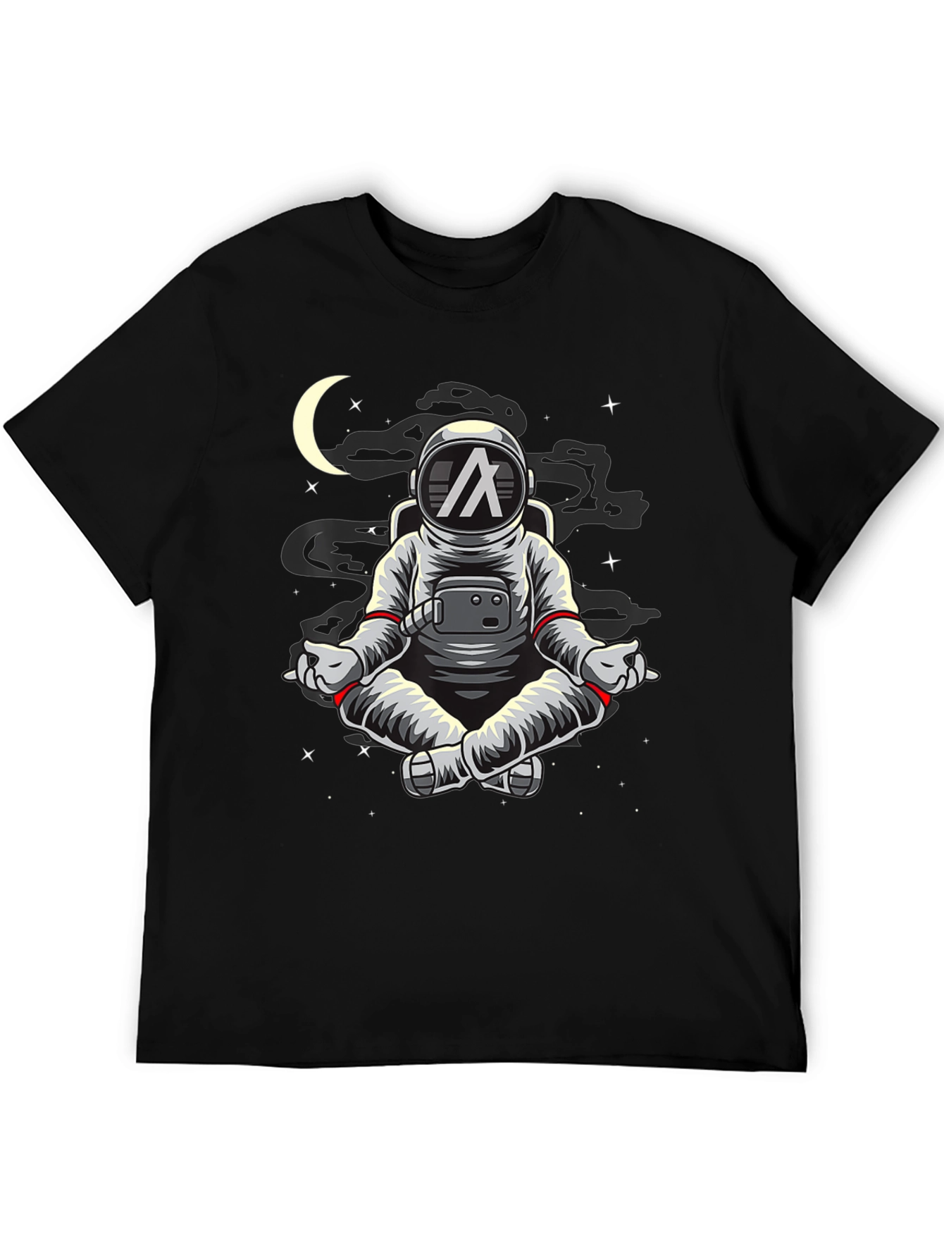 Astronaut Meditating T-Shirt - Space Yoga Design